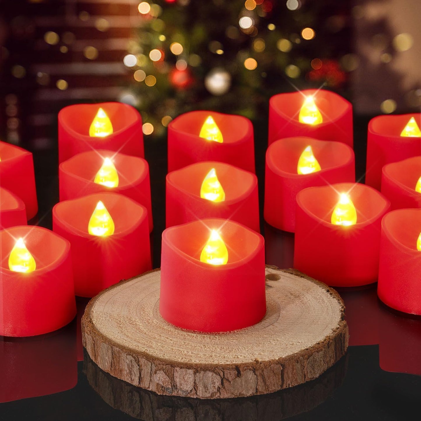 LED Tea Lights – Long-Lasting Battery Operated Flameless Candles for Events & Home (24-Pack)