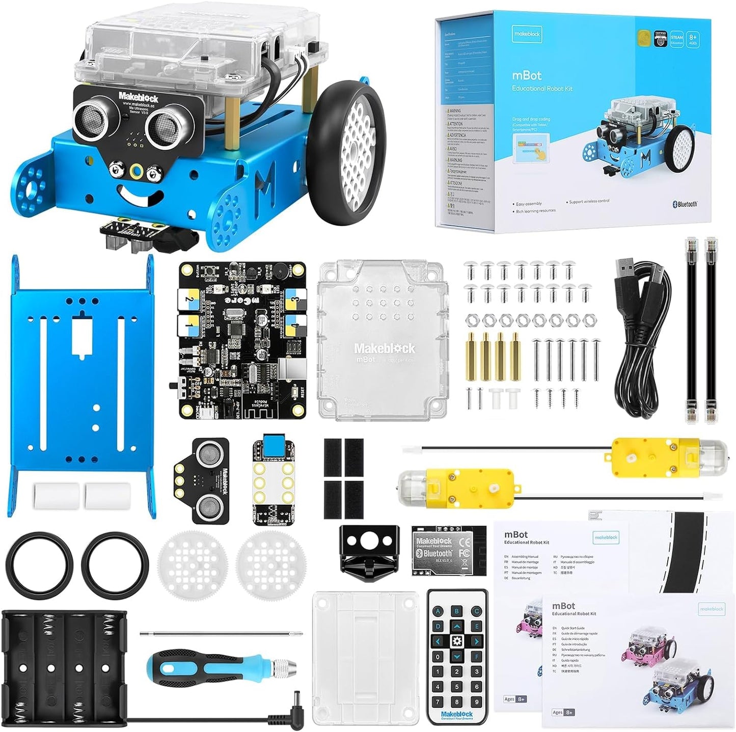 Mbot Robot Kit, STEM Projects for Kids Ages 8-12 Learn to Code with Scratch Arduino, Robot Kit for Kids, Computer Programming for Beginners Gift for Boys and Girls 8 Pink