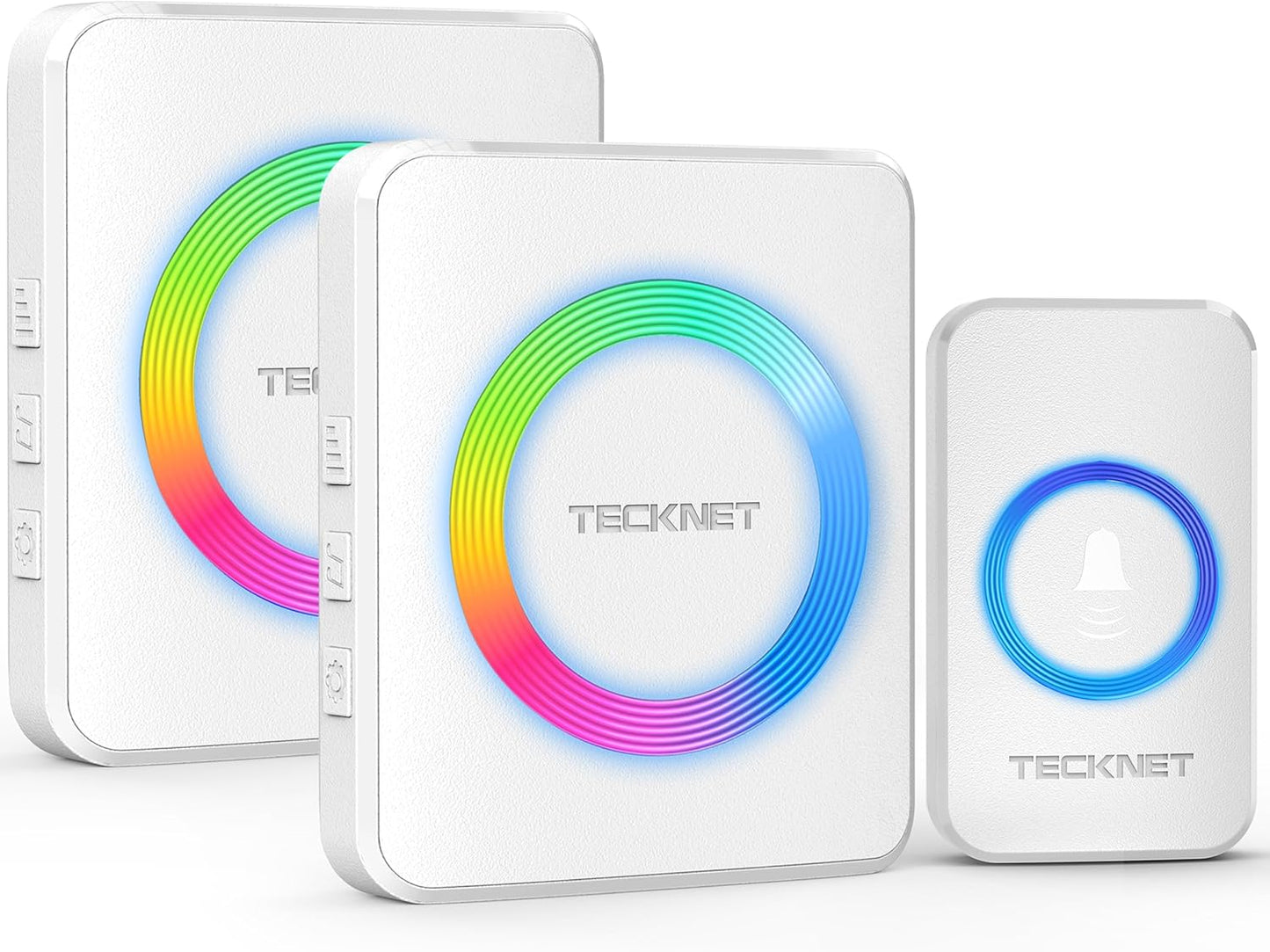 Wireless Doorbell with 2 Receivers – Waterproof, Long Range, RGB Light & Adjustable Volume