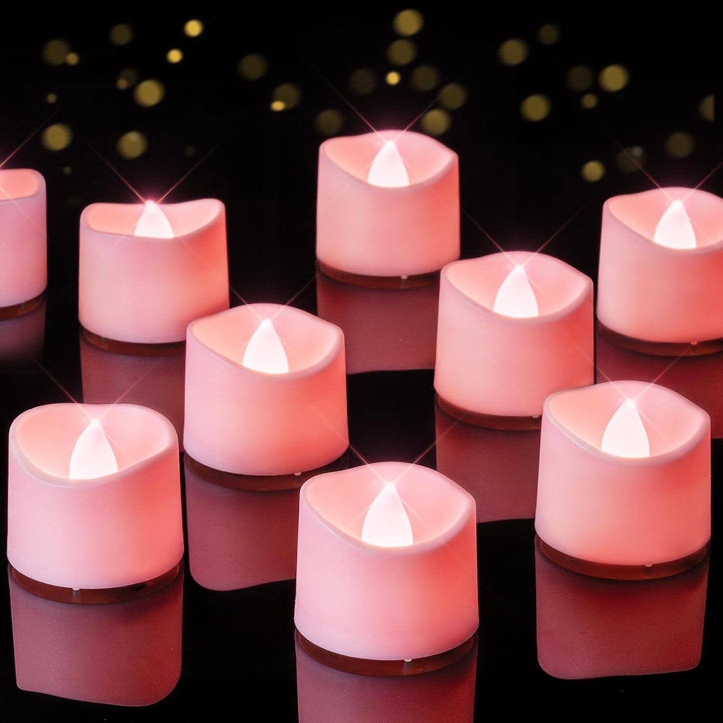 LED Tea Lights – Long-Lasting Battery Operated Flameless Candles for Events & Home (24-Pack)