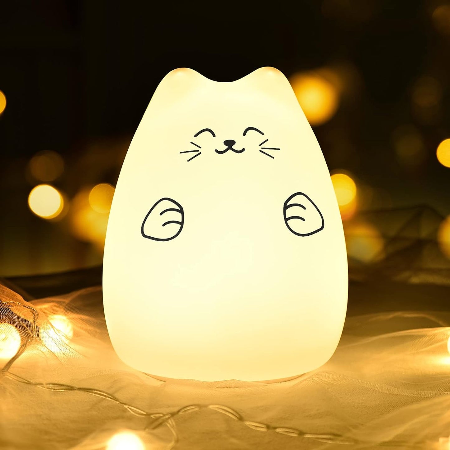 🐾 Kawaii Cat Night Light – Remote-Controlled Nursery Lamp & Gift for Girls (Ages 3+)