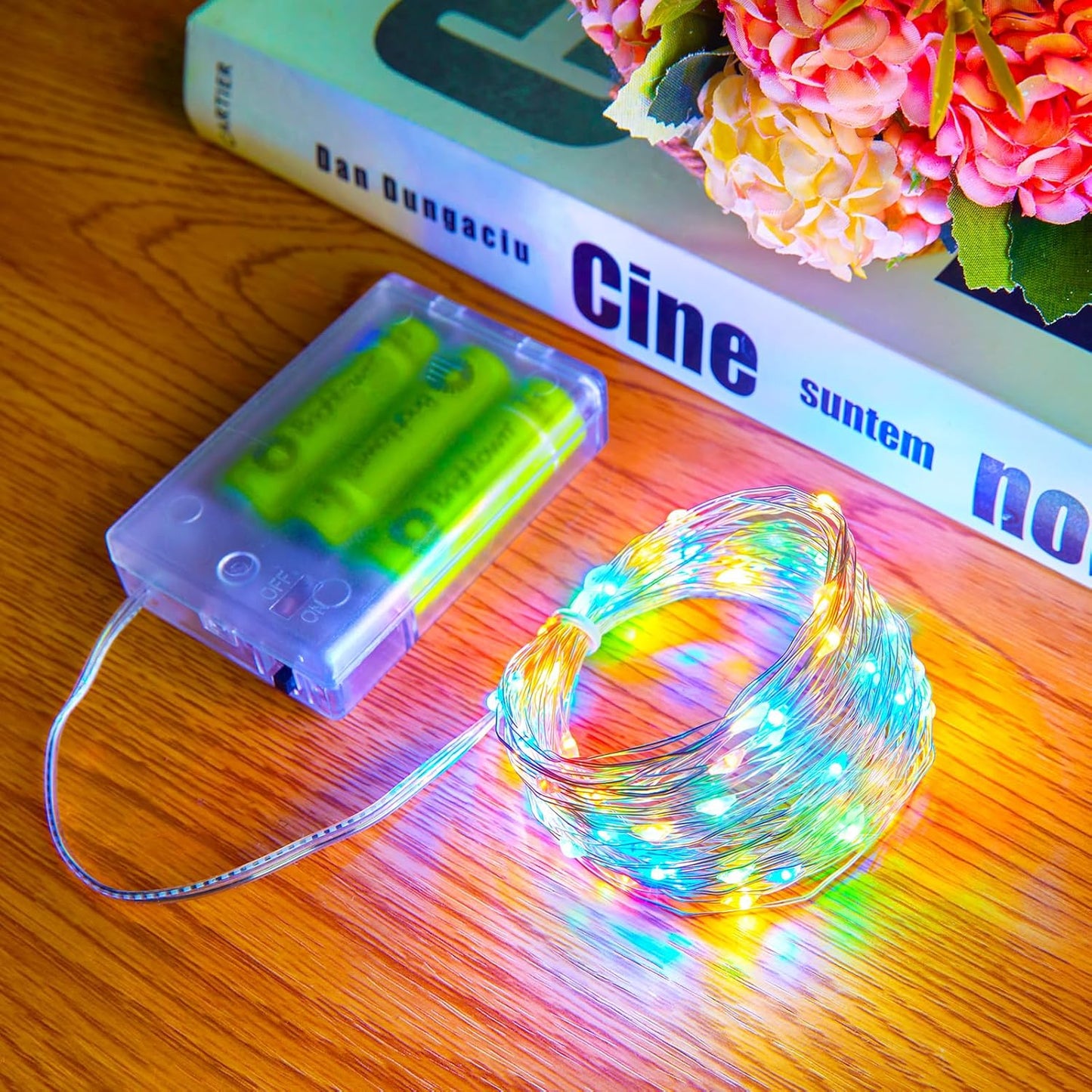 ✨ 33Ft Battery-Operated Fairy Lights – 100 LED Copper Wire Twinkle Lights, Waterproof for Jars, Parties, Weddings & Cozy Decor