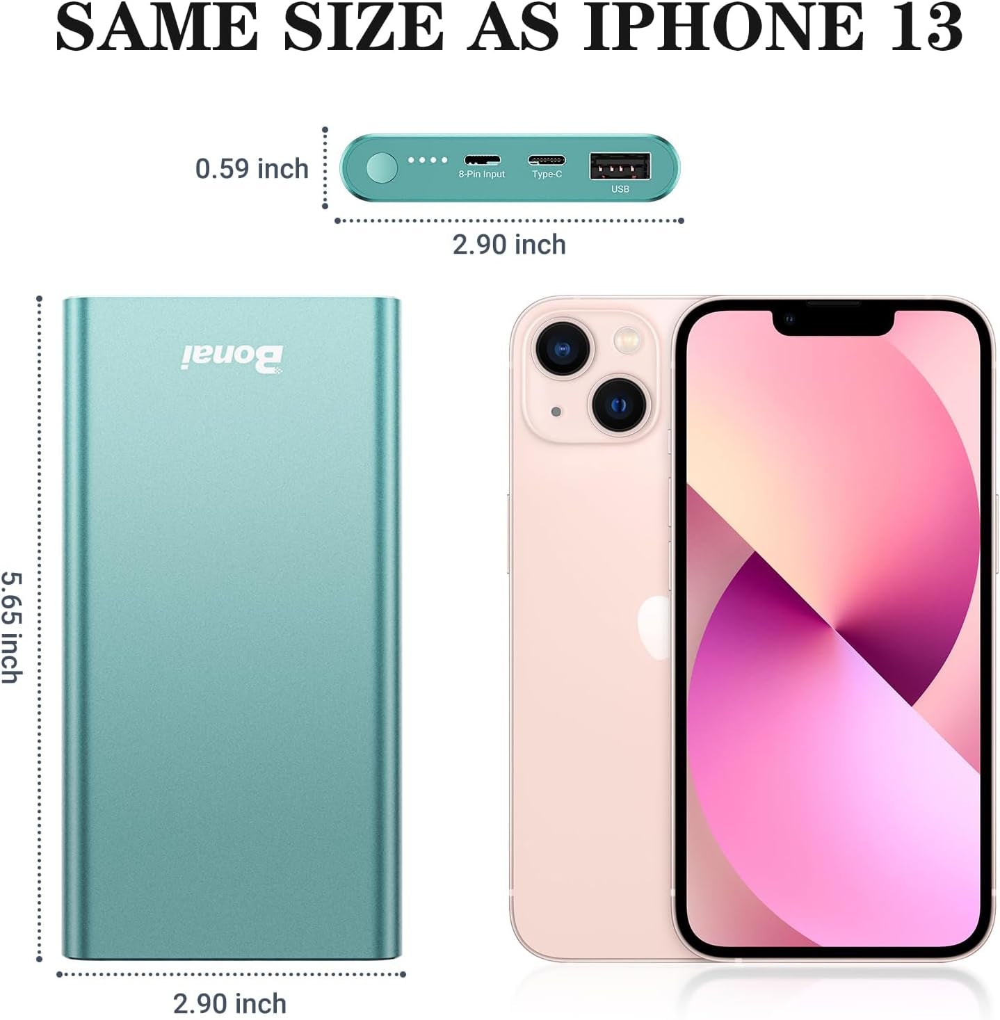 🔋 12,000mAh Portable Power Bank – Fast Charging with USB-C & USB Ports, for iPhone, Android, iPad (Multi-Color Options)