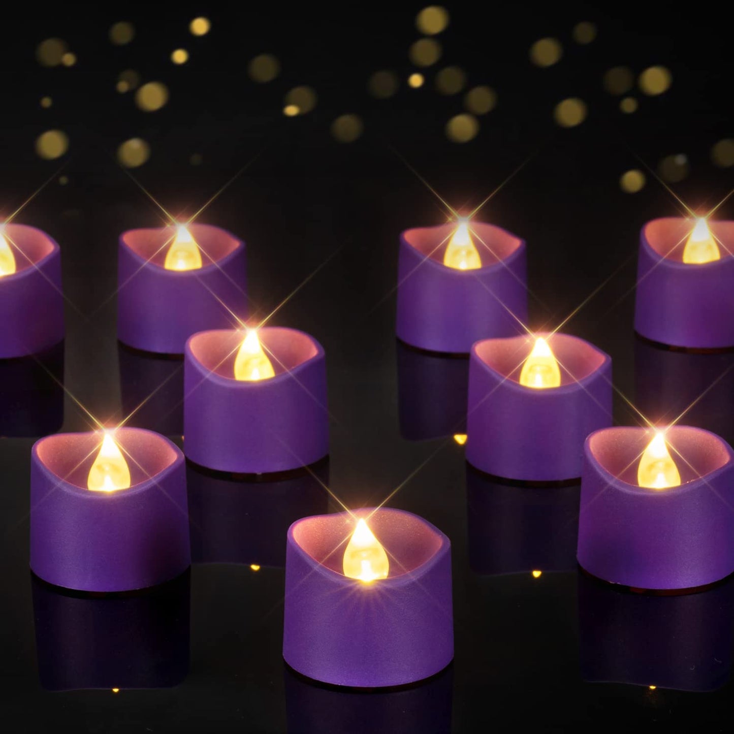 LED Tea Lights – Long-Lasting Battery Operated Flameless Candles for Events & Home (24-Pack)