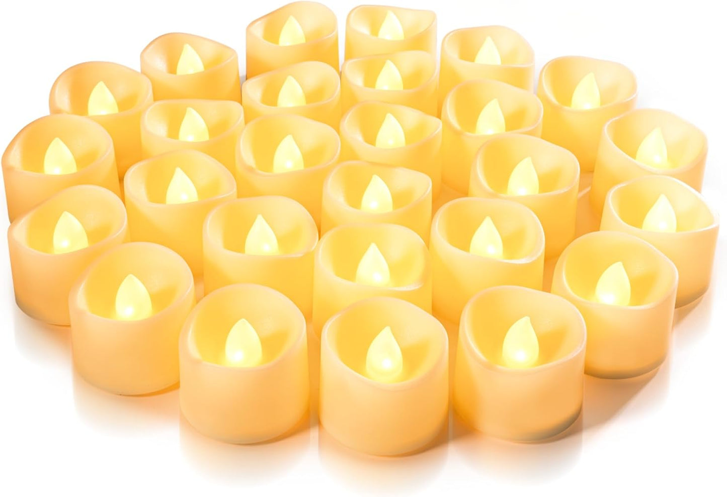 LED Tea Lights – Long-Lasting Battery Operated Flameless Candles for Events & Home (24-Pack)