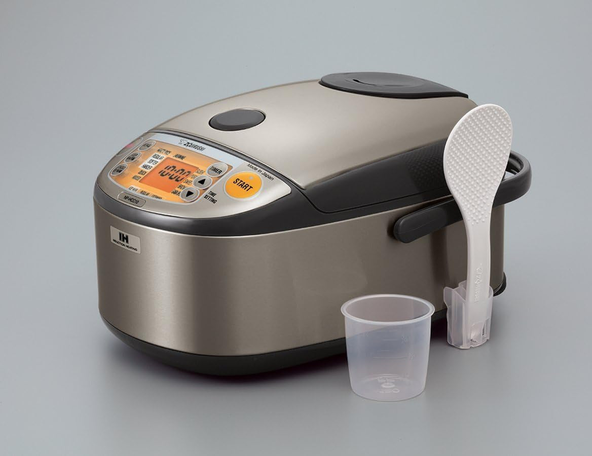 NP-HCC10XH Induction Heating System Rice Cooker and Warmer, Stainless Dark Gray