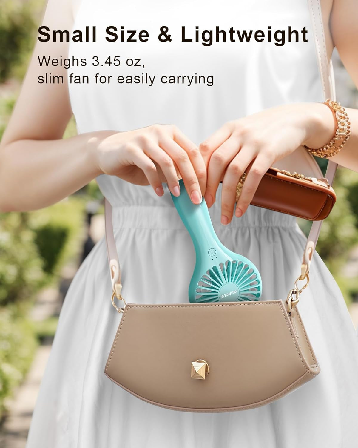 Rechargeable Mini Fan – Handheld, Lightweight, Eyelash-Friendly Design