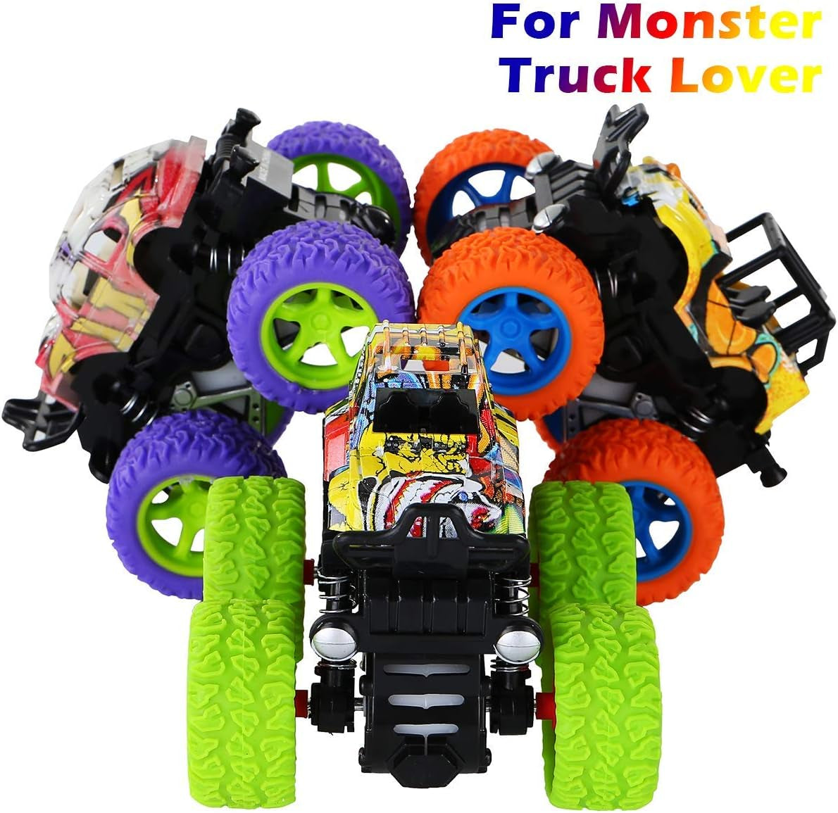 🚗™ Monster Trucks Toy Set – 3-Pack Friction-Powered Push & Go Vehicles for Kids Ages 3+