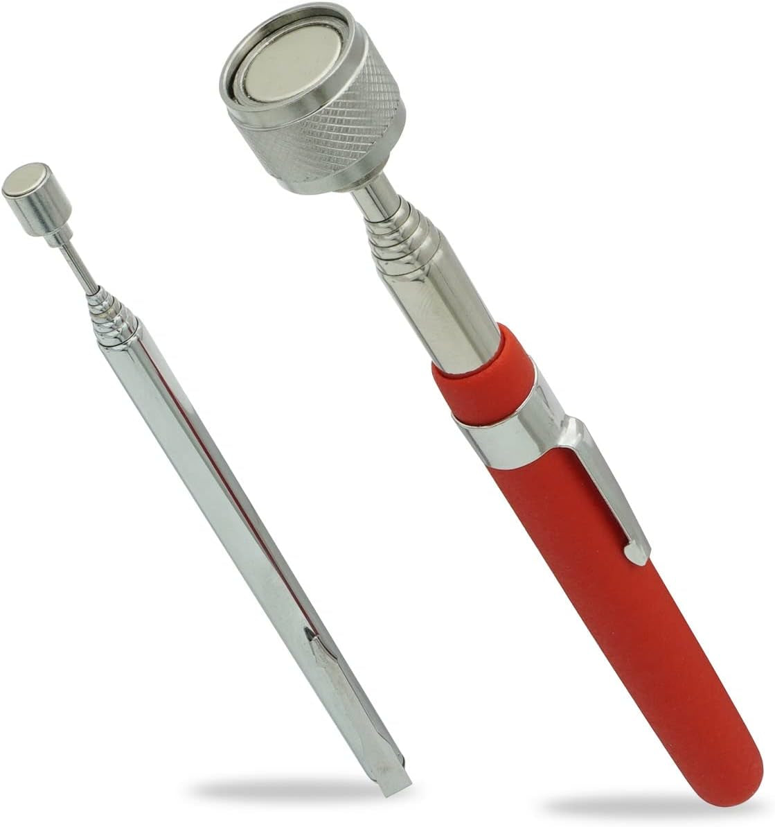 Pocket-Clip Telescopic Magnet Stick – 24" Extendable Magnetic Pickup Tool