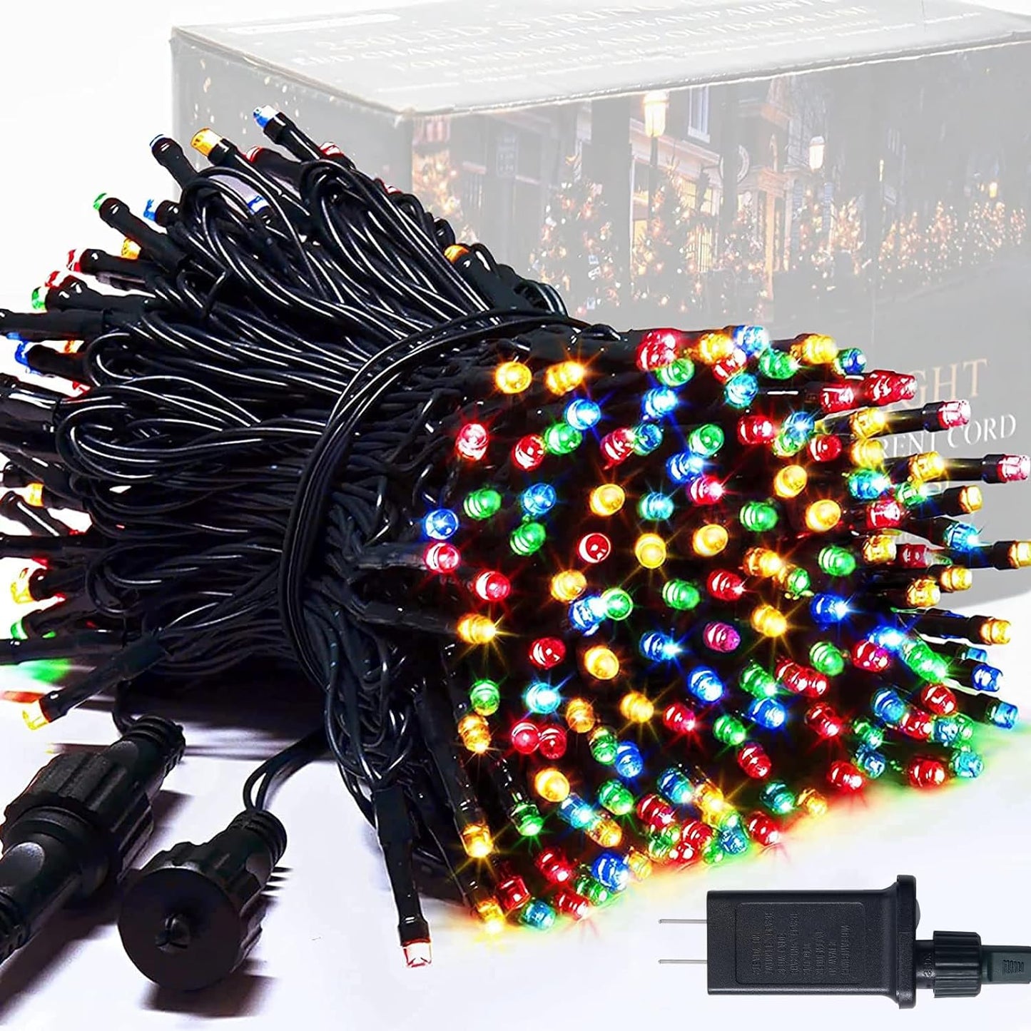 ✨ 250 LED String Lights – 91.5Ft Extendable Outdoor Waterproof Lights with 8 Modes, Green Wire for Tree, Patio & Indoor Decor
