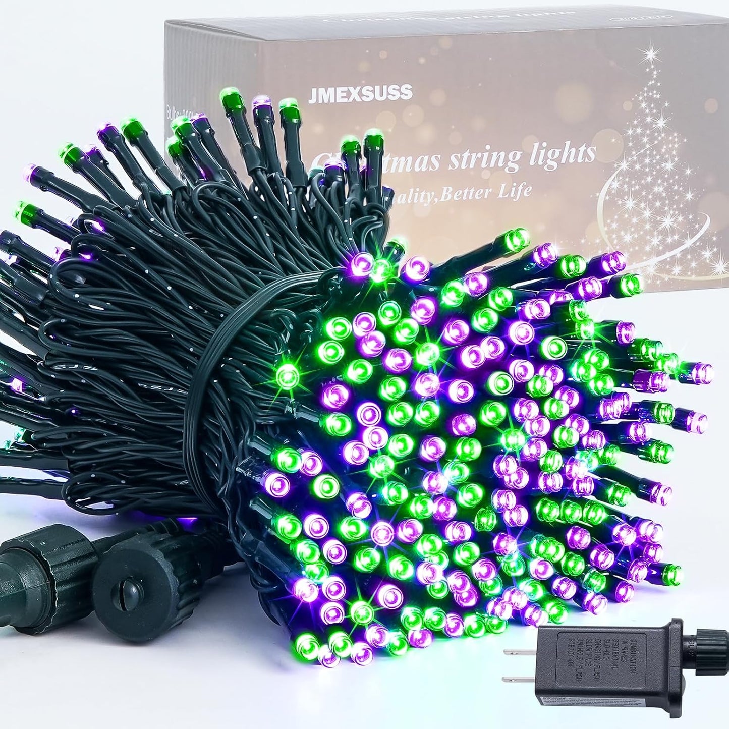 ✨ 250 LED String Lights – 91.5Ft Extendable Outdoor Waterproof Lights with 8 Modes, Green Wire for Tree, Patio & Indoor Decor