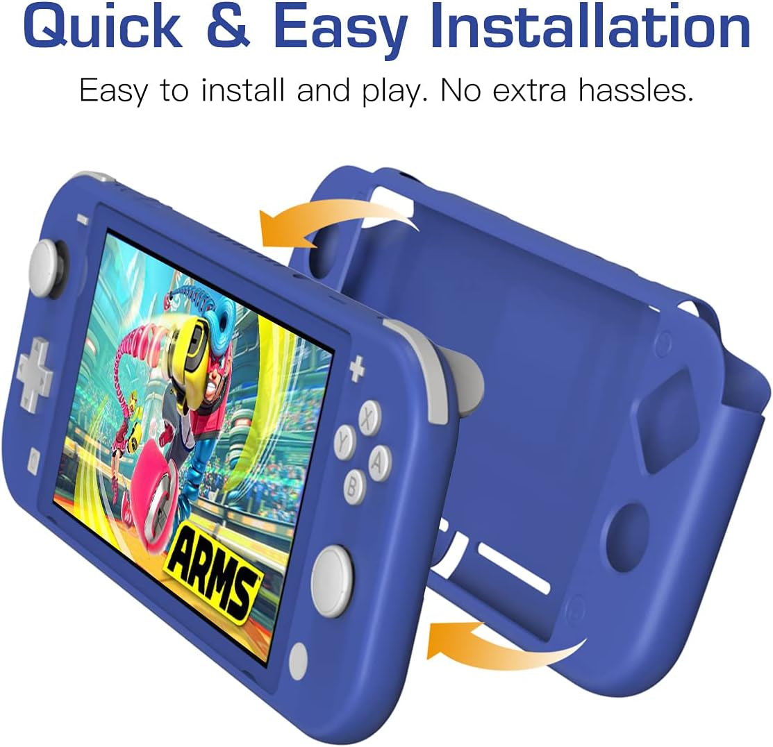 Protective Case for Switch Lite, Silicone Cover, Shock-Absorption Anti-Scratch Non-Slip Case
