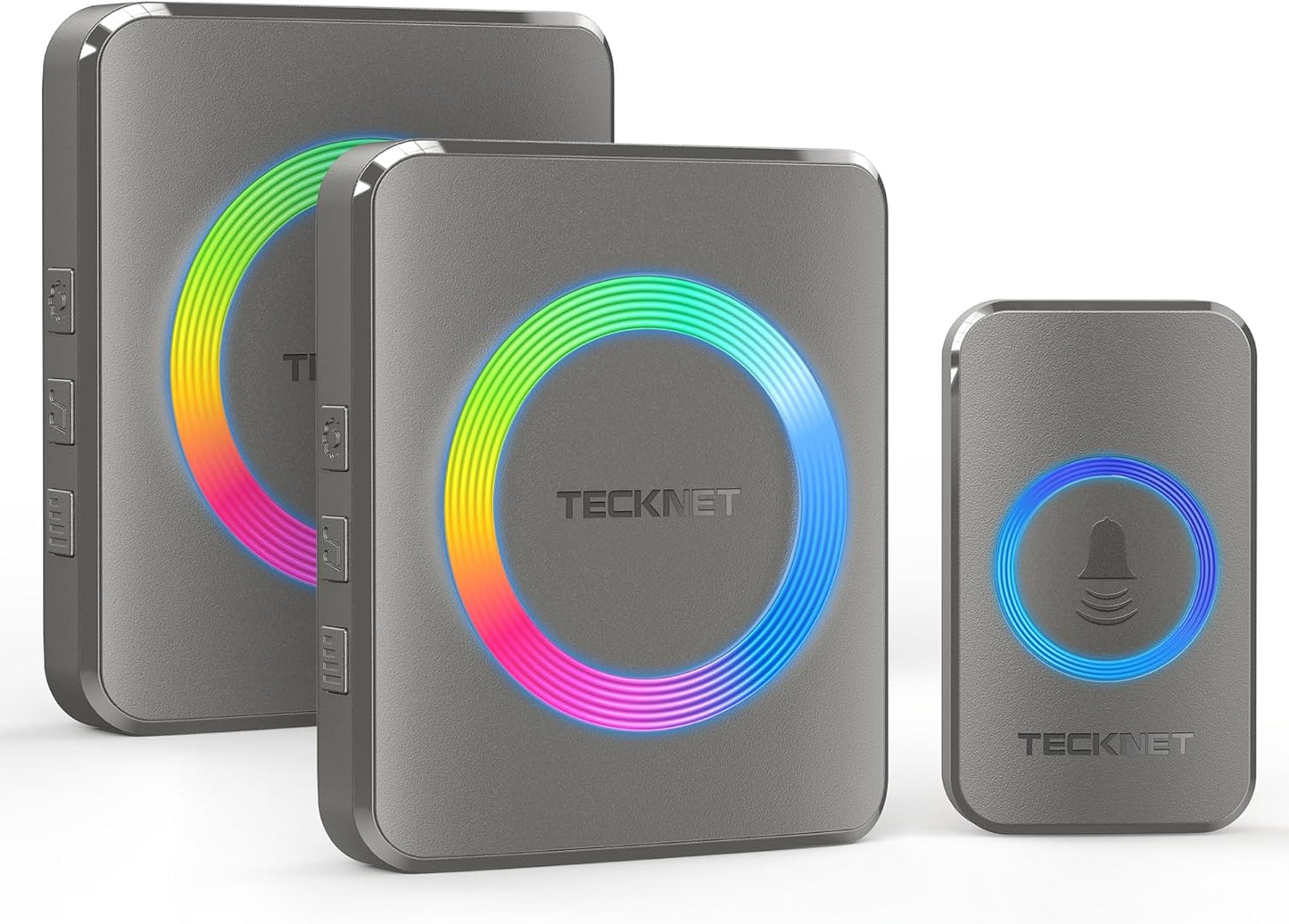 Wireless Doorbell with 2 Receivers – Waterproof, Long Range, RGB Light & Adjustable Volume
