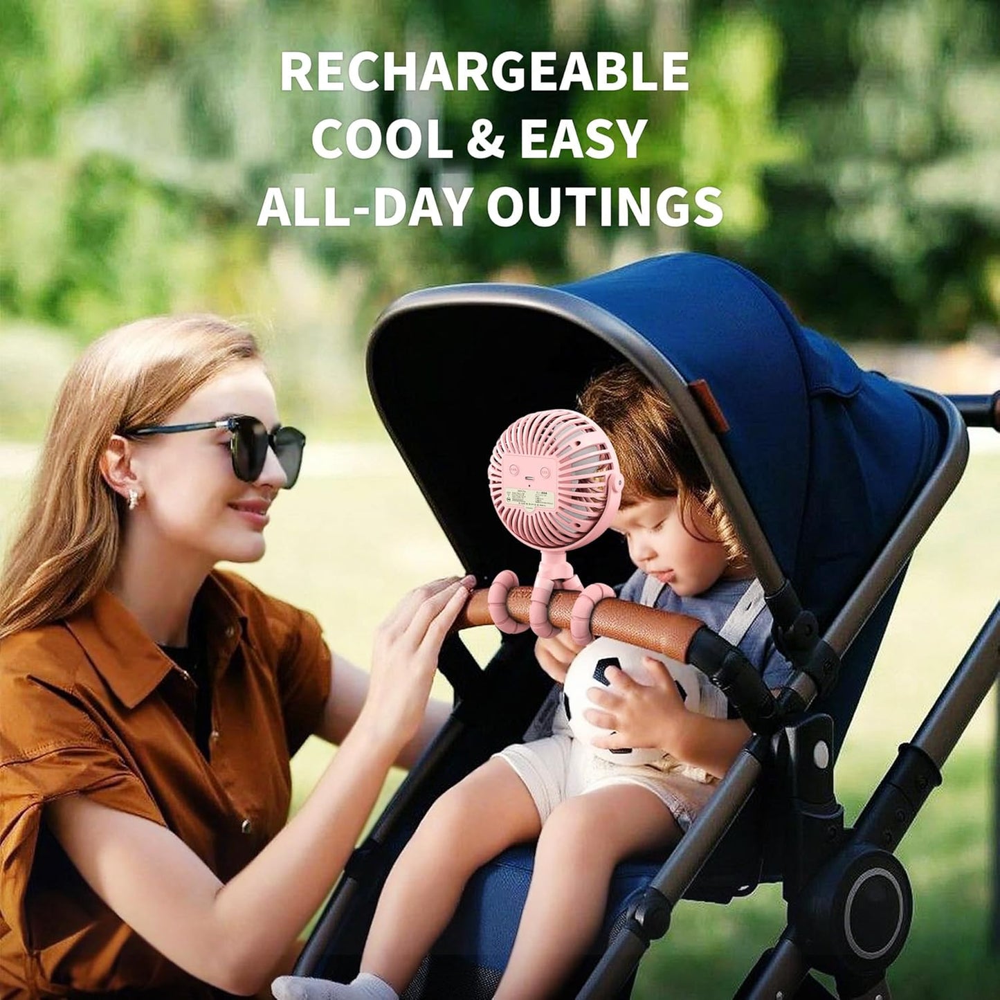 Whirl & Wander: Flexible Tripod Fan for On-the-Go Calm – Clip-On, Rotatable, Rechargeable Breeze Companion