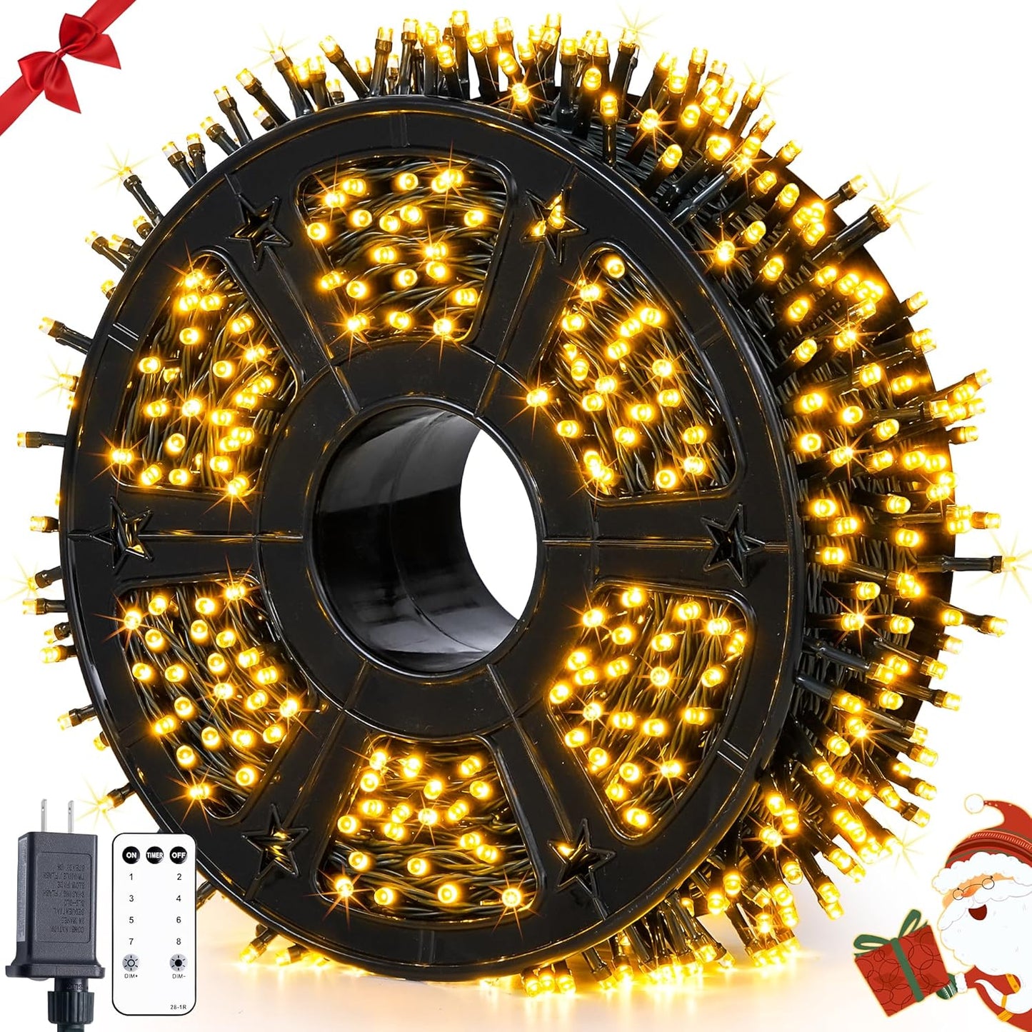 ✨ 250 LED String Lights – 91.5Ft Extendable Outdoor Waterproof Lights with 8 Modes, Green Wire for Tree, Patio & Indoor Decor