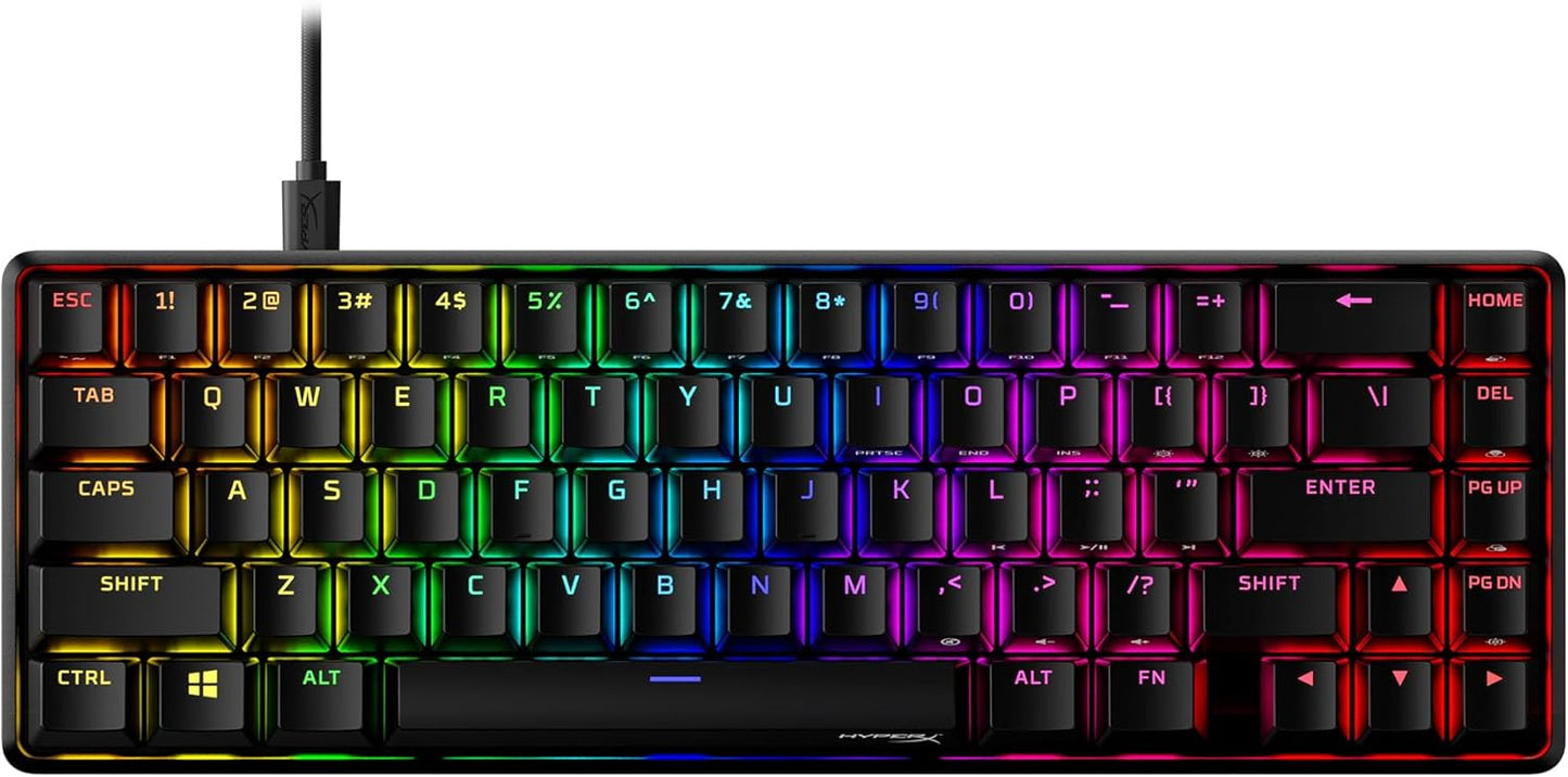 Alloy Origins PBT Gaming Keyboard – RGB Backlit, Clicky Mechanical Switches, Compact Build, Aluminum Body, Customizable with NGENUITY