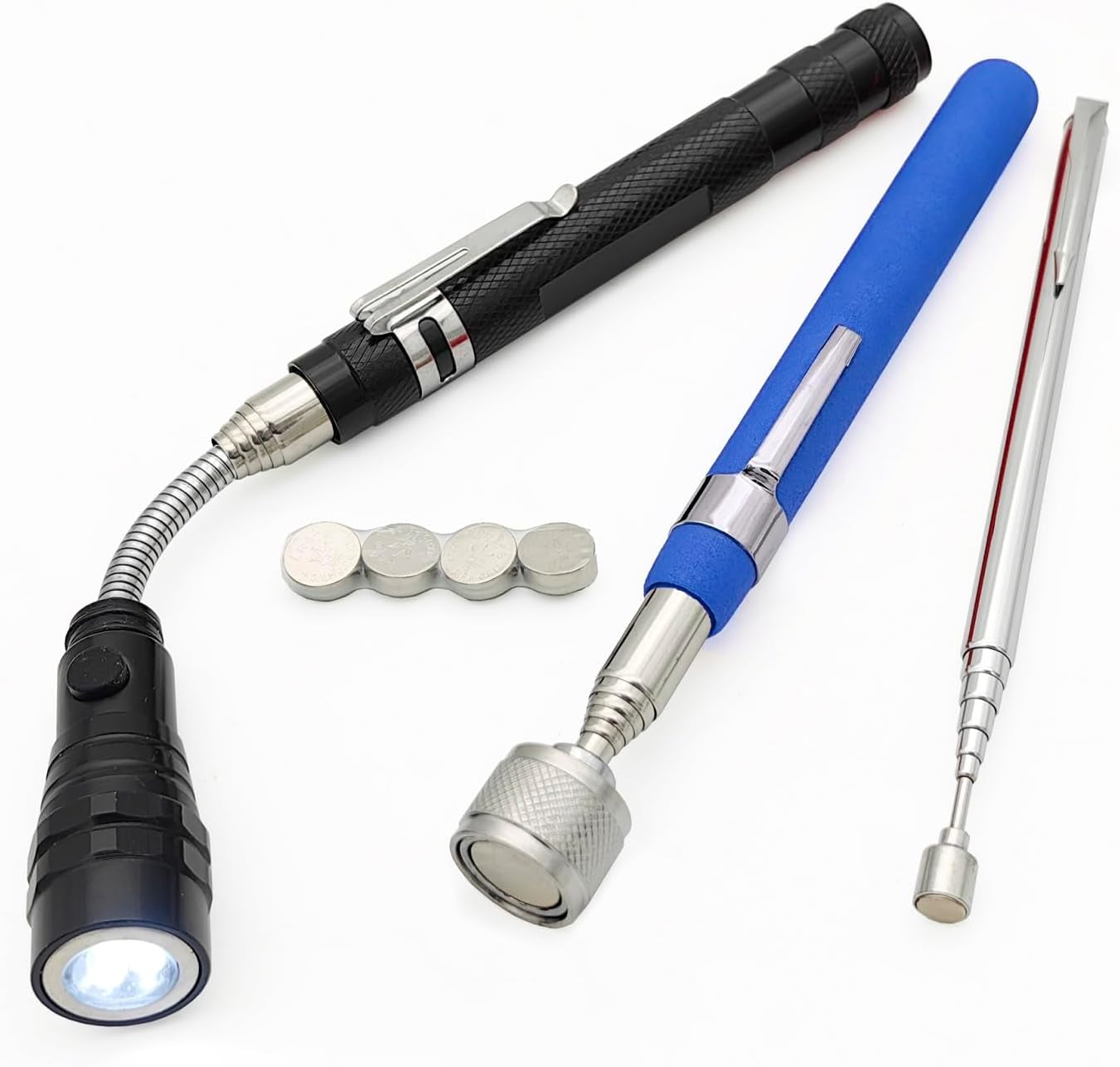 Pocket-Clip Telescopic Magnet Stick – 24" Extendable Magnetic Pickup Tool