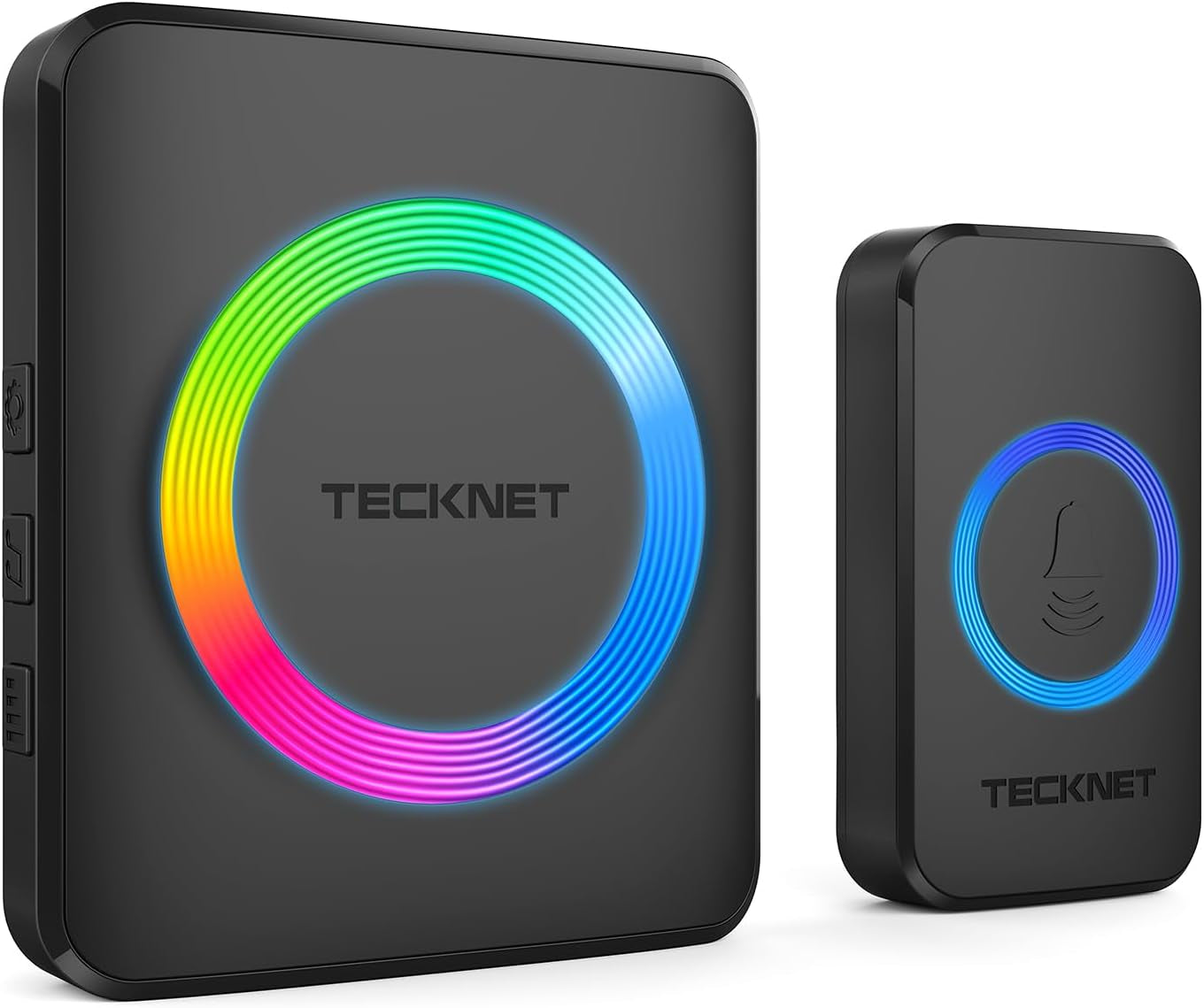 Wireless Doorbell with 2 Receivers – Waterproof, Long Range, RGB Light & Adjustable Volume