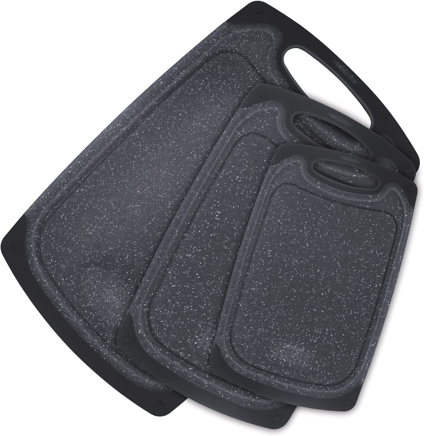 Cutting Board Set of 3 – BPA-Free, Dishwasher Safe with Juice Grooves & Handles