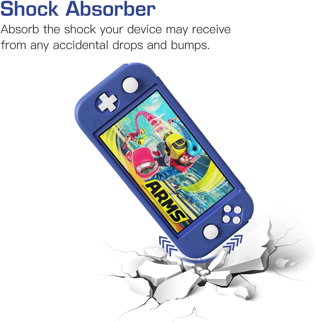 Protective Case for Switch Lite, Silicone Cover, Shock-Absorption Anti-Scratch Non-Slip Case