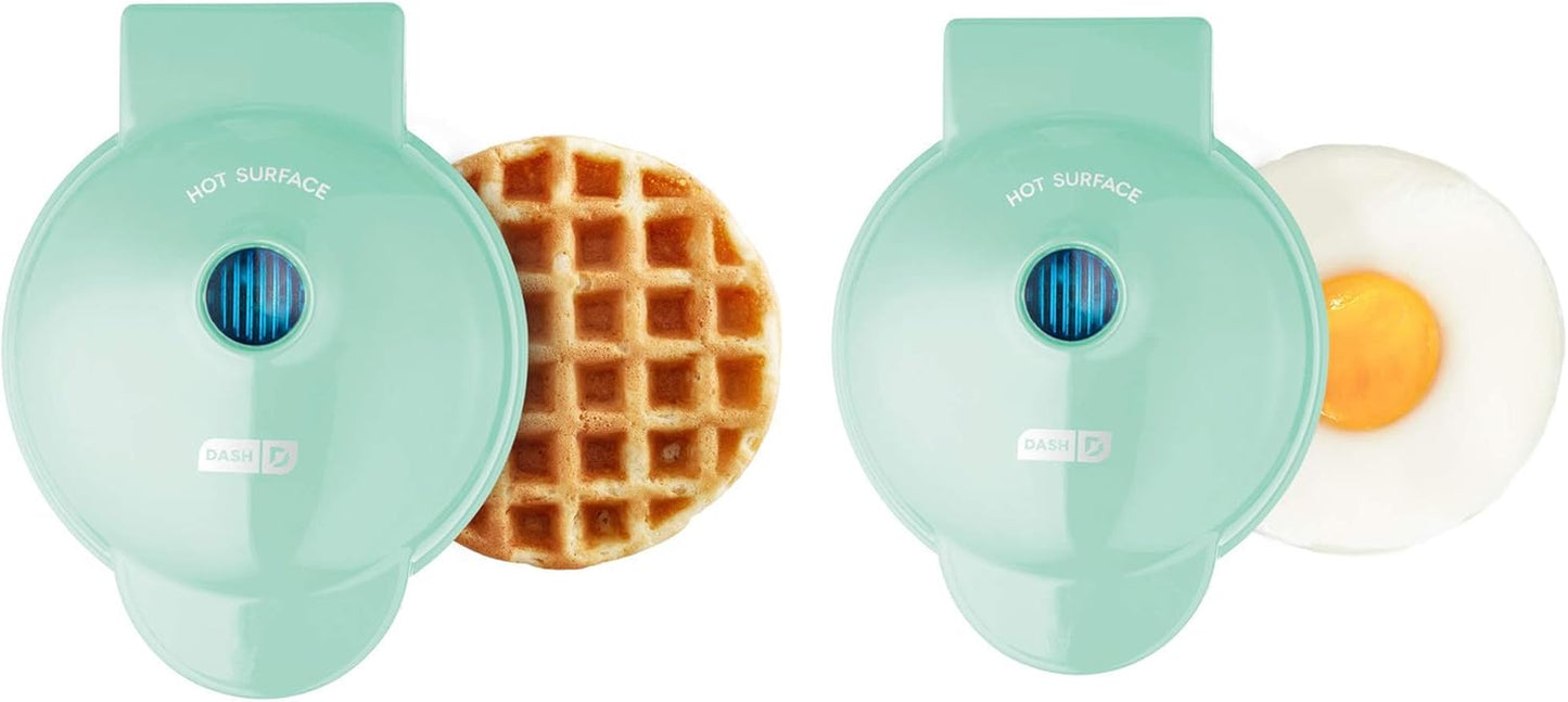 Mini Maker 3-Pack Gift Set, Mini Waffle Maker + Mini Heart-Shaped Waffle Maker + Mini Maker Griddle