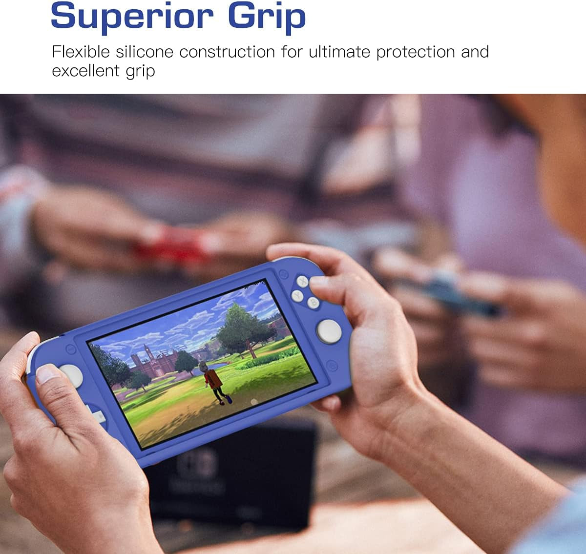 Protective Case for Switch Lite, Silicone Cover, Shock-Absorption Anti-Scratch Non-Slip Case
