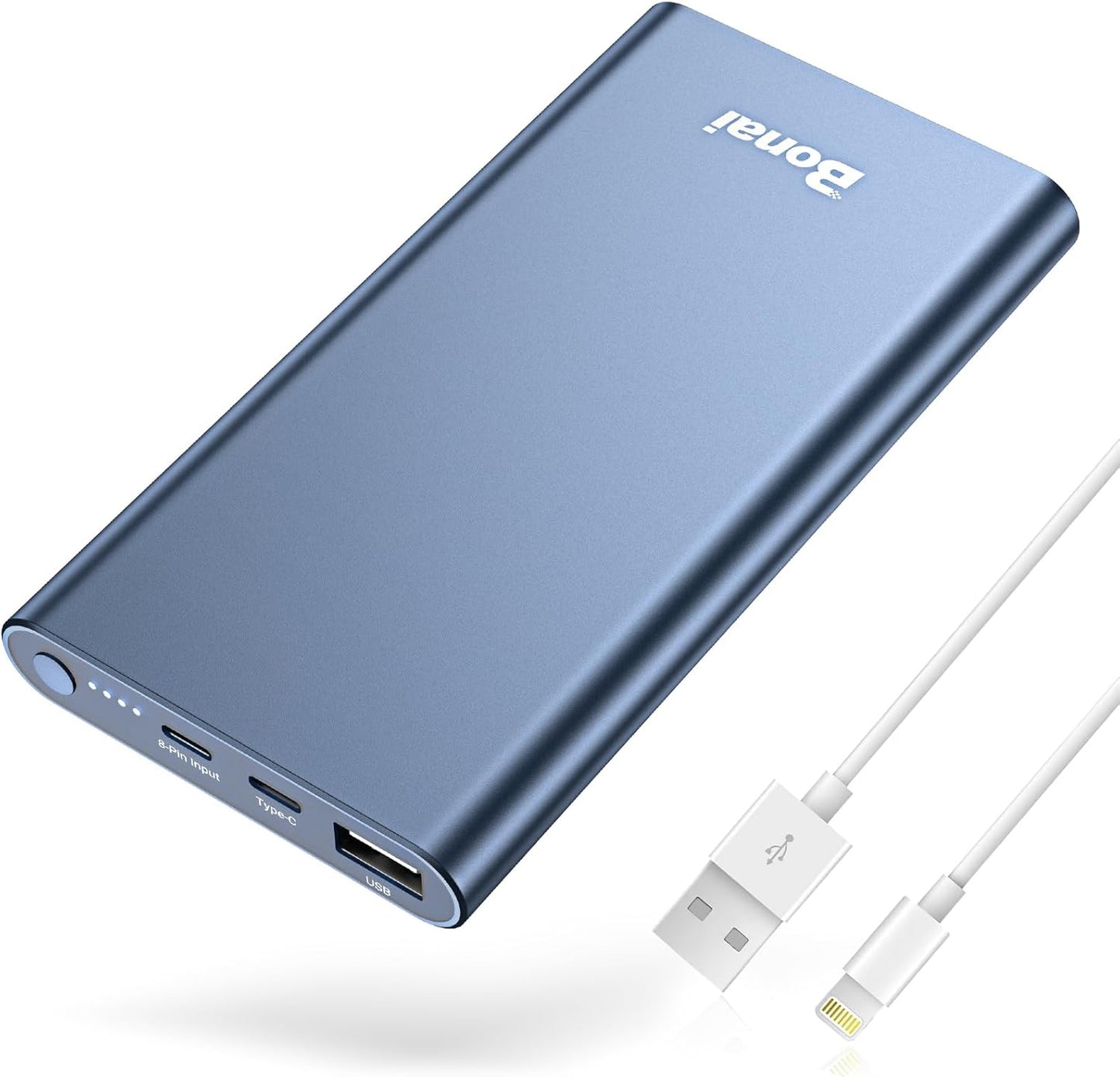 🔋 12,000mAh Portable Power Bank – Fast Charging with USB-C & USB Ports, for iPhone, Android, iPad (Multi-Color Options)