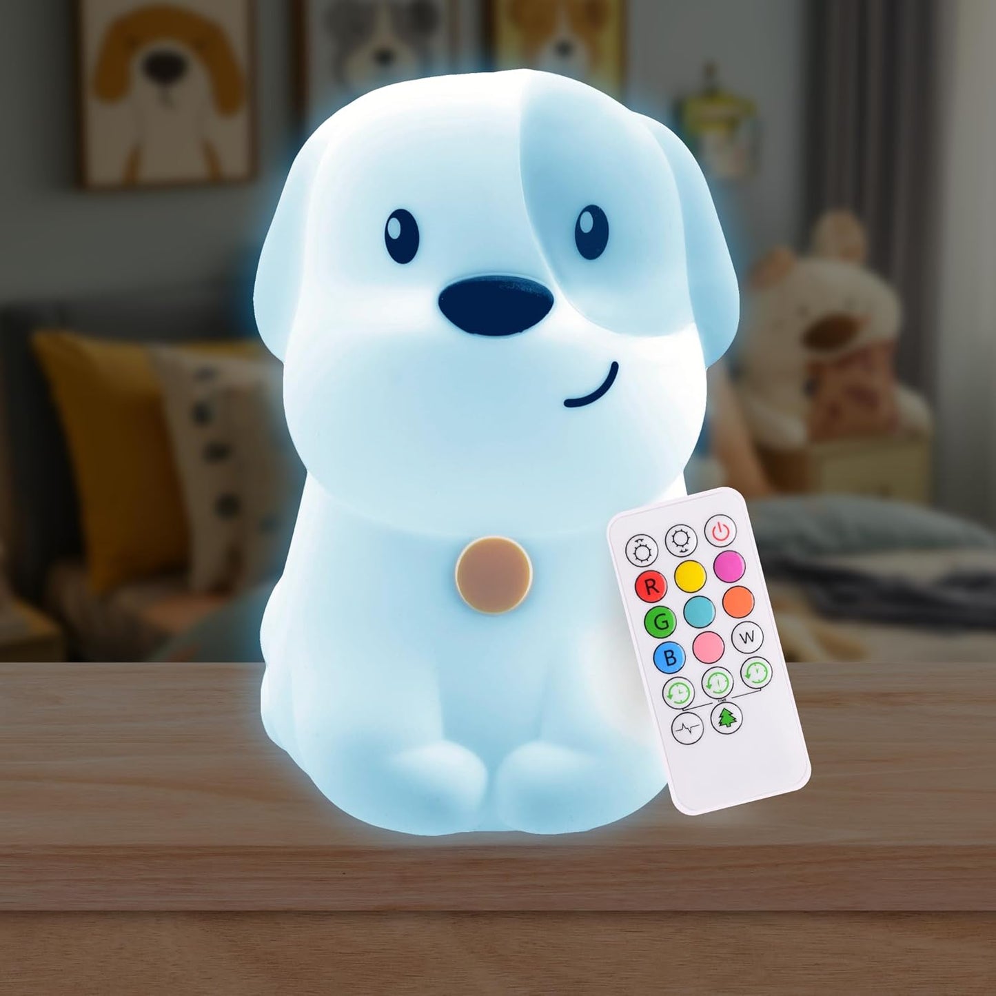 Lumi Pets: Soft Glow Companions – Rechargeable Night Lights in Whimsical Shapes with Remote & Color Options for Little Dreamers