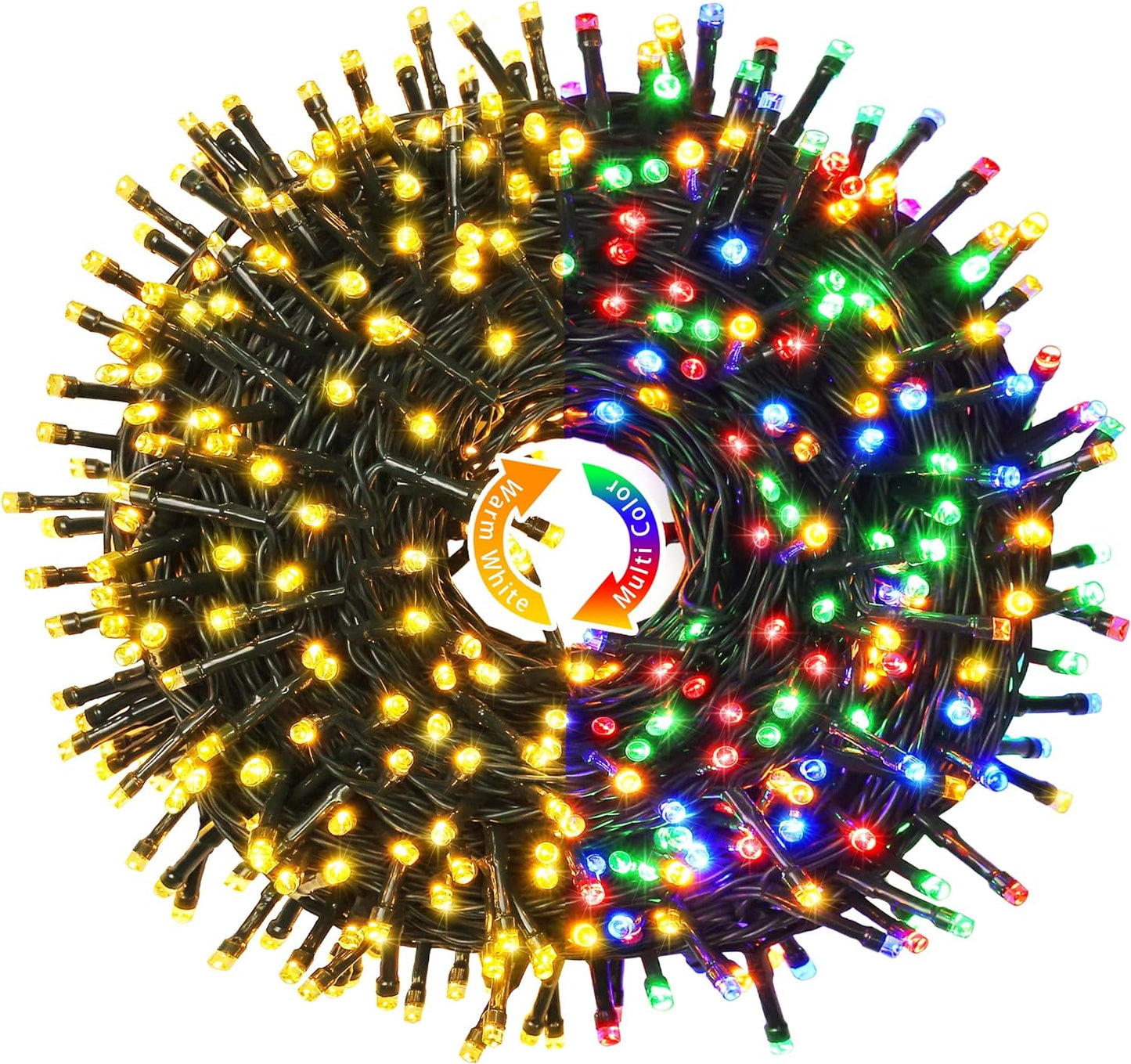 ✨ 250 LED String Lights – 91.5Ft Extendable Outdoor Waterproof Lights with 8 Modes, Green Wire for Tree, Patio & Indoor Decor