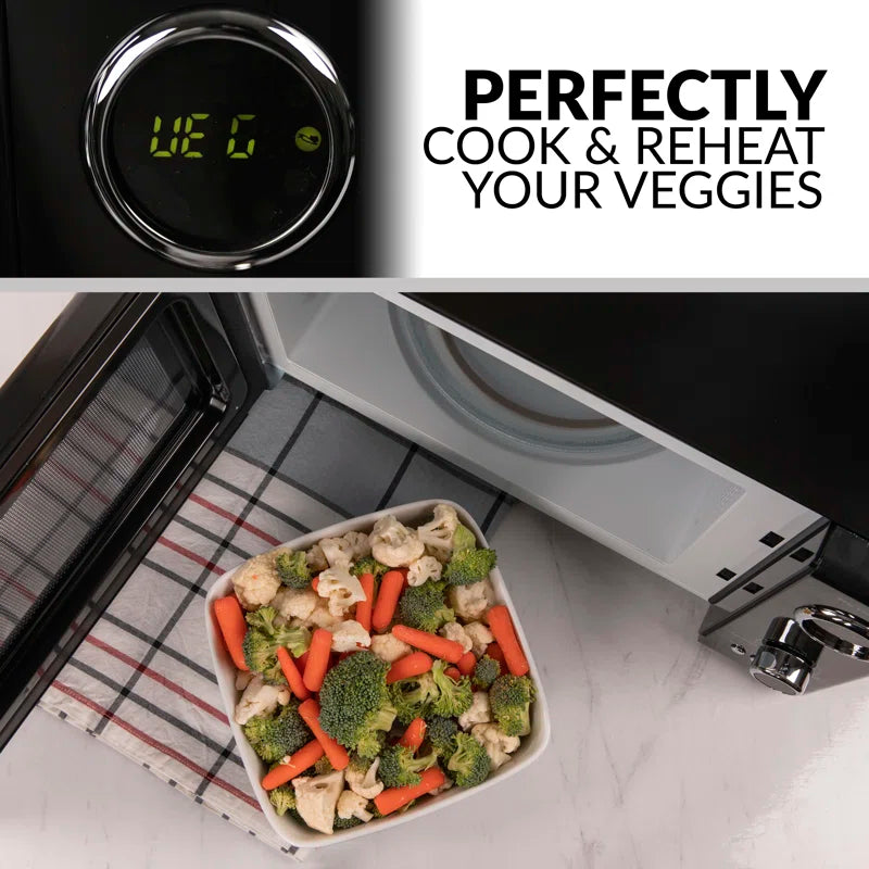 Retro 19" 0.9 Cu Ft. 800-Watt Countertop Microwave Oven