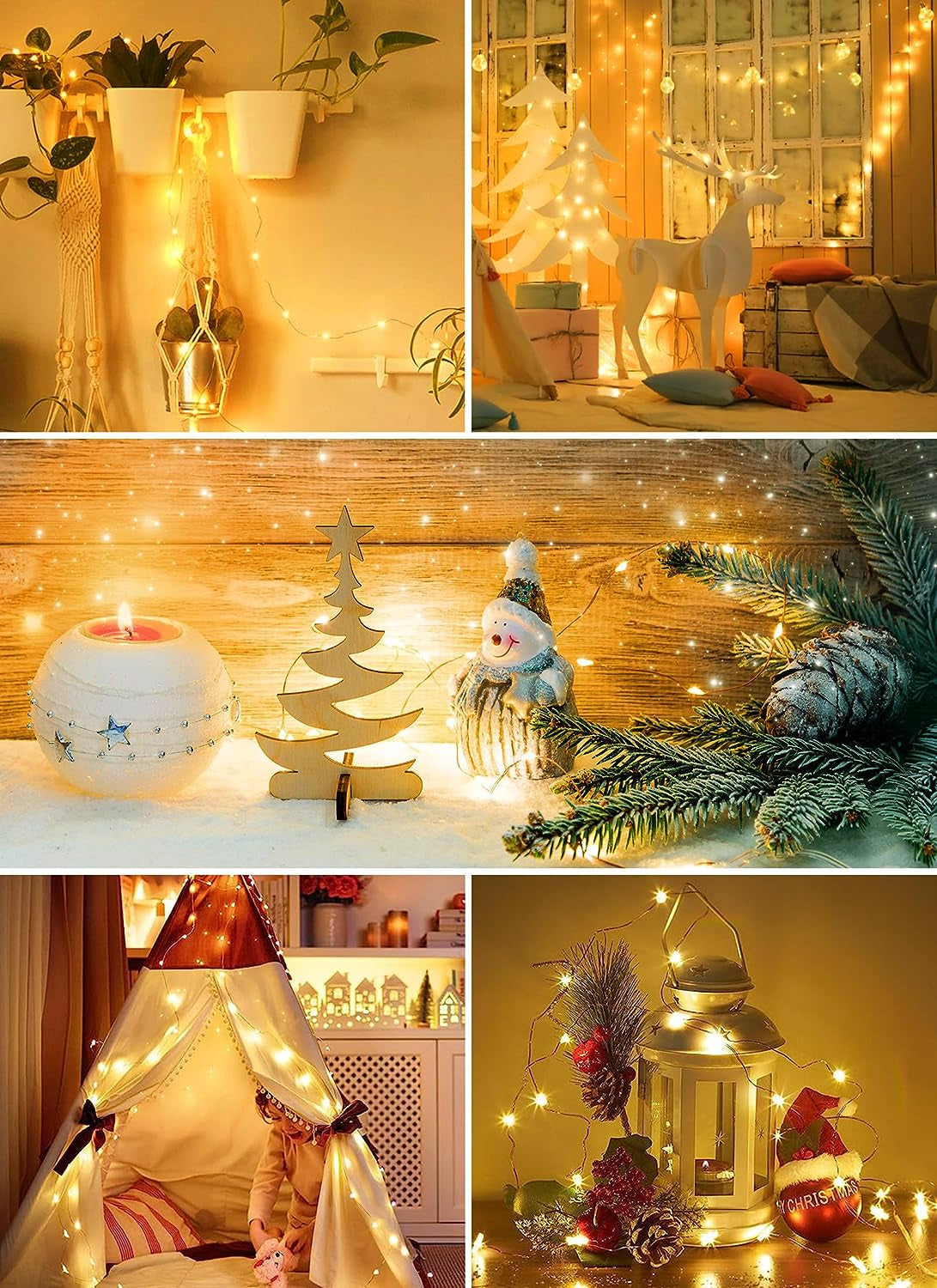 ✨ 33Ft Battery-Operated Fairy Lights – 100 LED Copper Wire Twinkle Lights, Waterproof for Jars, Parties, Weddings & Cozy Decor