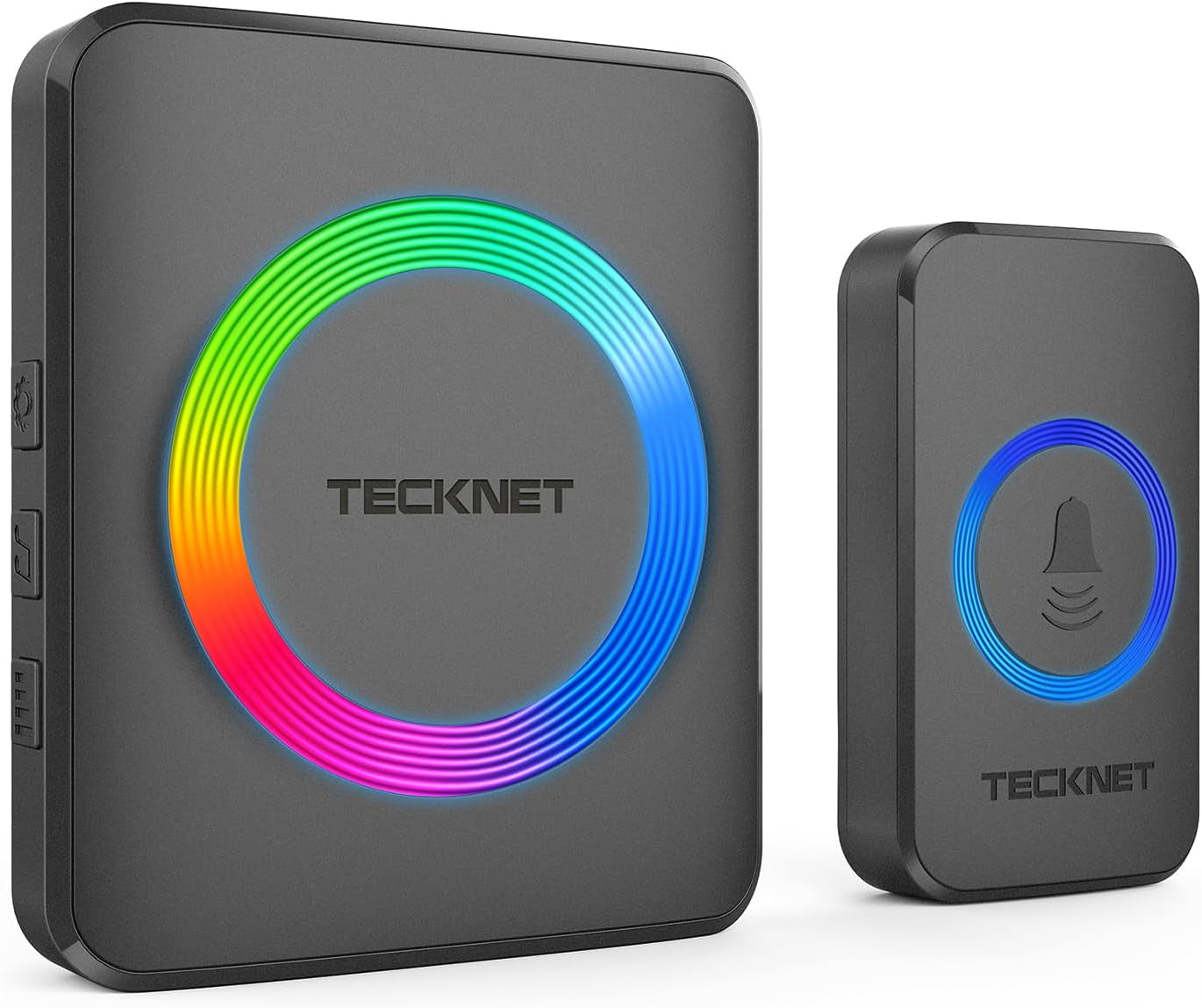 Wireless Doorbell with 2 Receivers – Waterproof, Long Range, RGB Light & Adjustable Volume