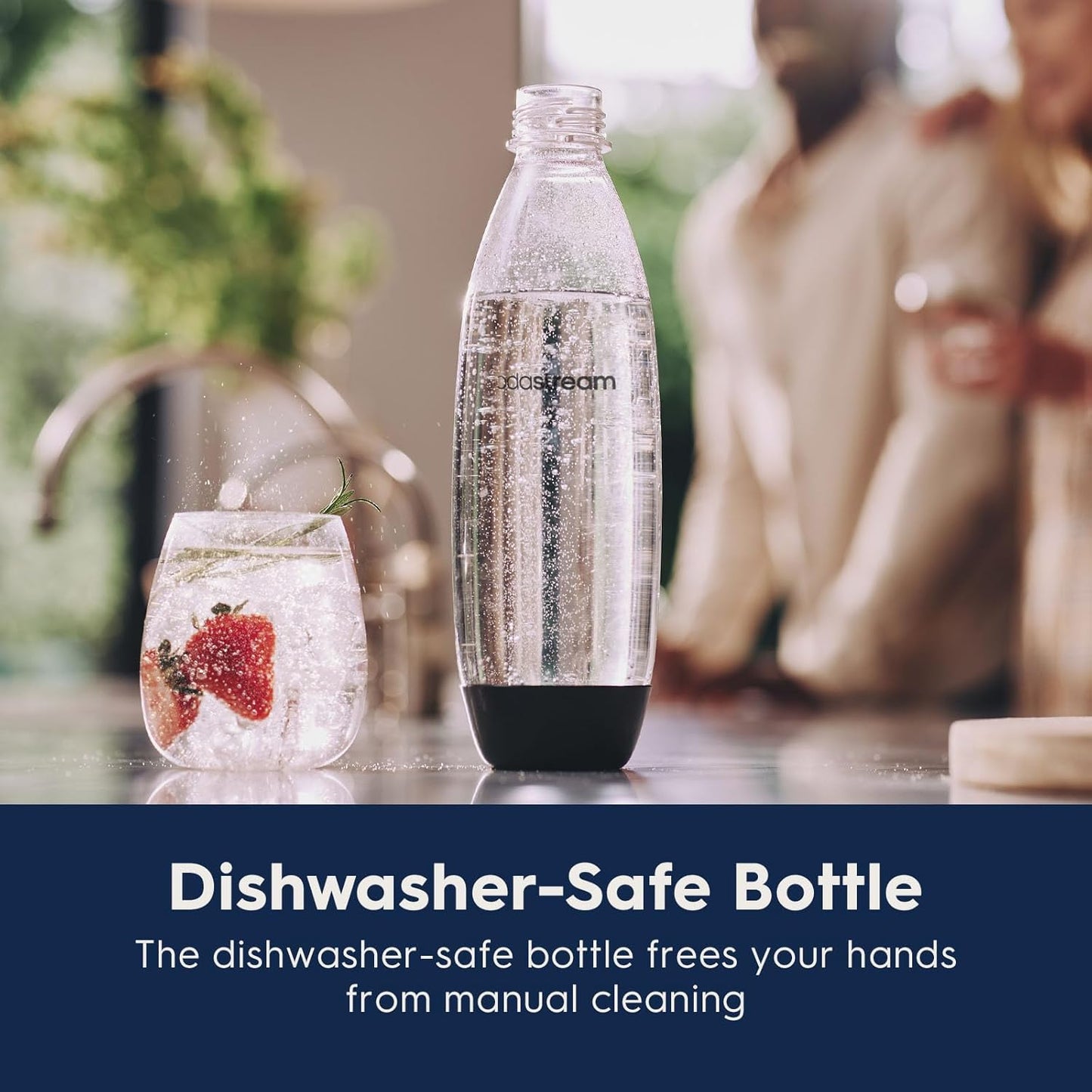 Terra Sparkling Water Maker with CO2 and Dishwasher Safe Bottle