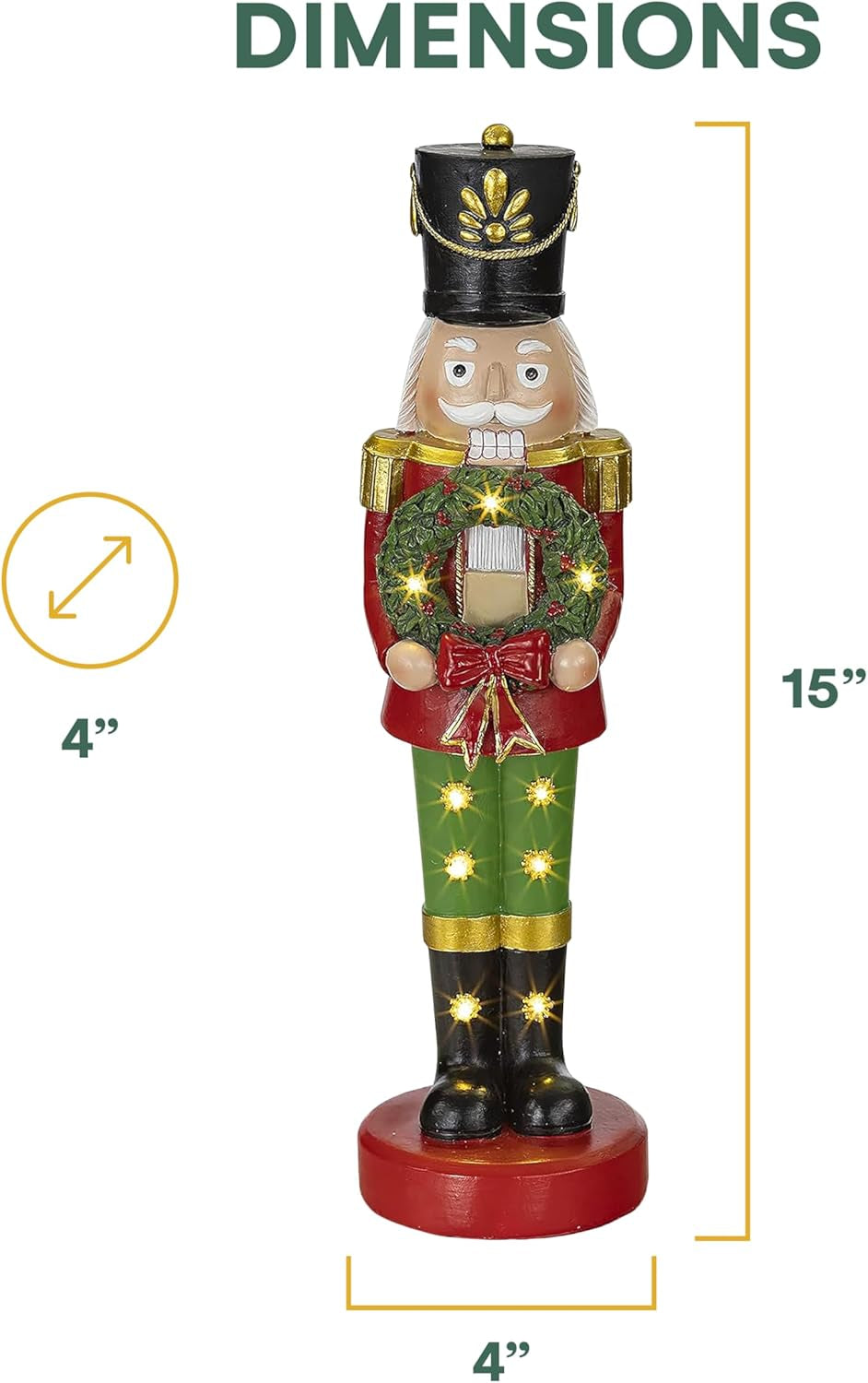 🎄 Christmas Figurines – Light-Up Resin Holiday Decorations with LED & Fiber Optic Accents for Indoor Display