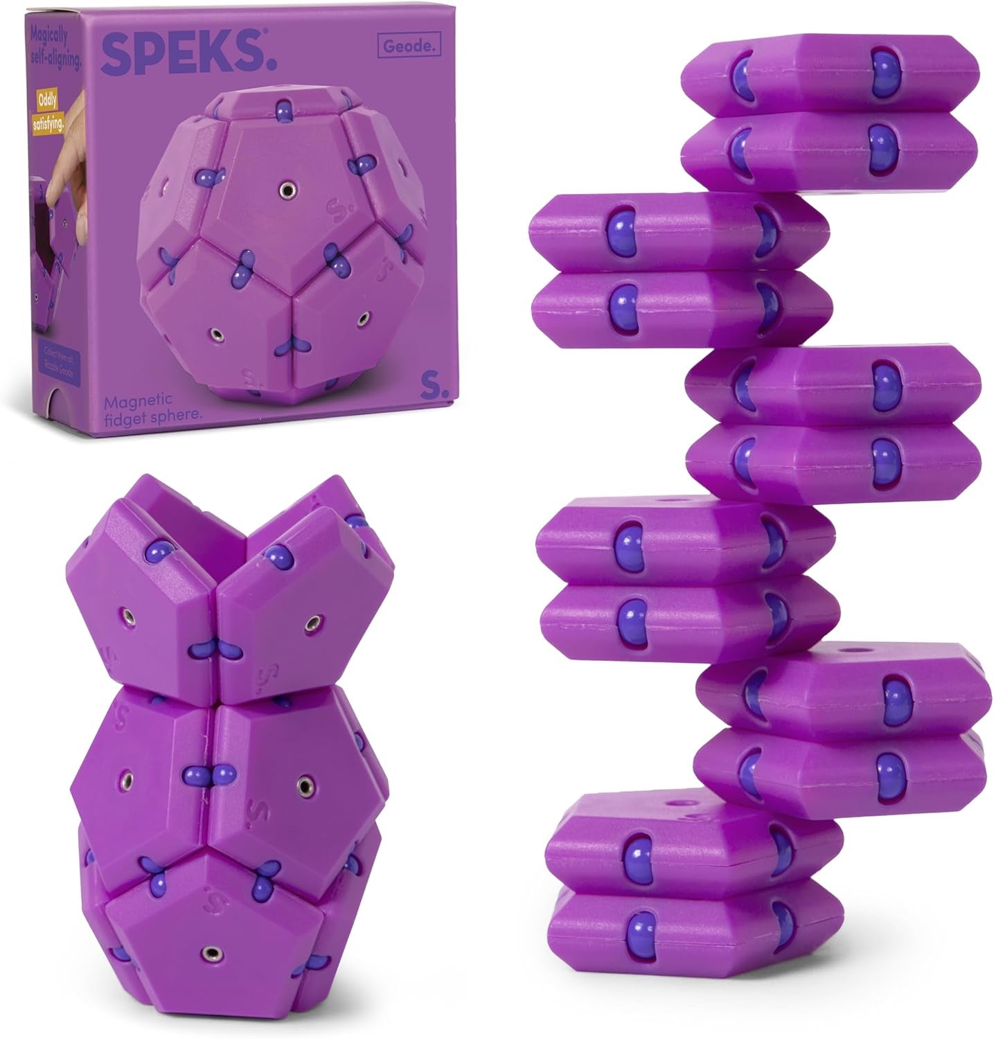 Geode Magnetic Fidget Toy | Sensory Desk Toy for Adults & Teens 14+ | Stress Relief Gift
