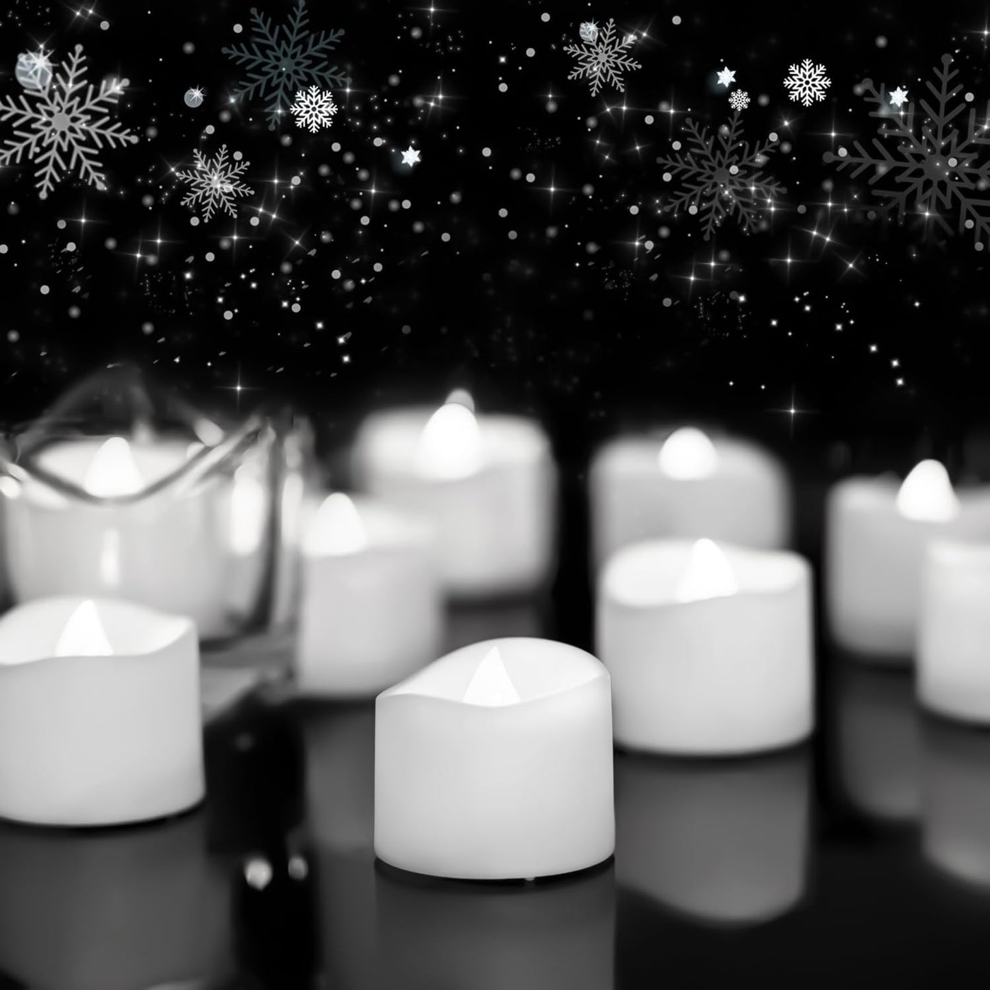 LED Tea Lights – Long-Lasting Battery Operated Flameless Candles for Events & Home (24-Pack)