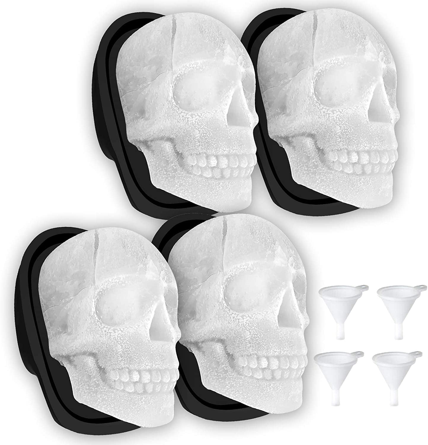 Skull Ice Mold – XL Silicone Cube for Whiskey, Resin & Chocolate (1 Pc + Funnel)