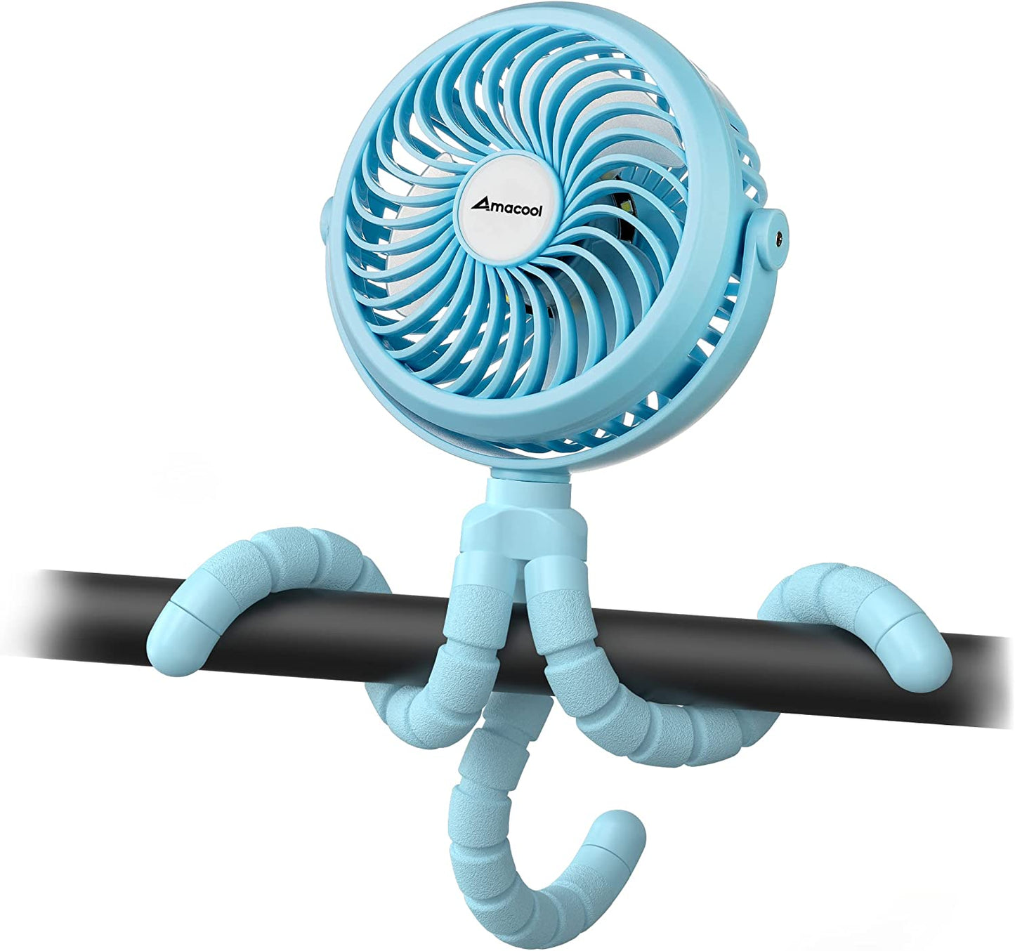 Whirl & Wander: Flexible Tripod Fan for On-the-Go Calm – Clip-On, Rotatable, Rechargeable Breeze Companion