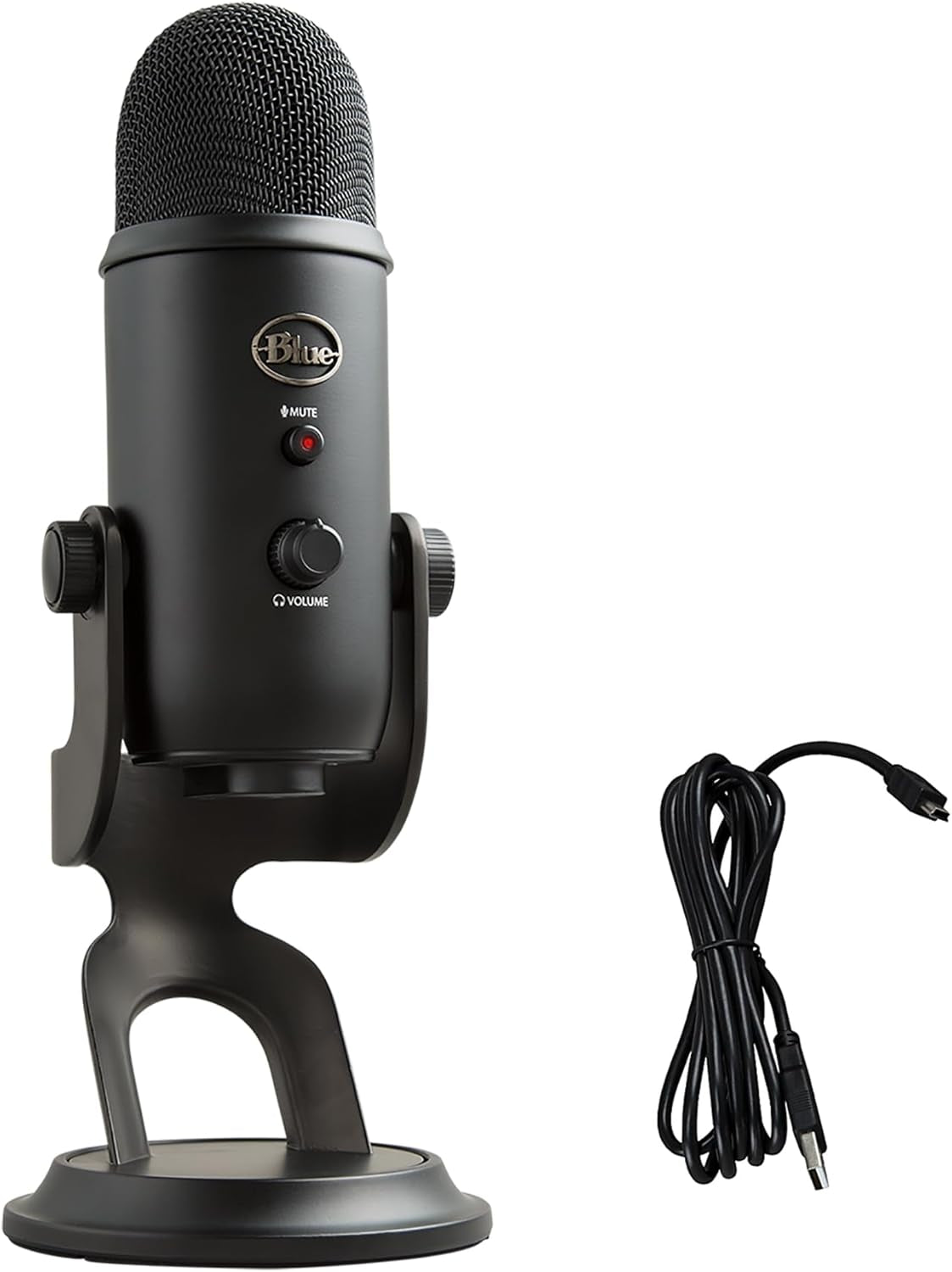 🎙️ Yeti USB Condenser Microphone – Midnight Edition for Streaming, Podcasting, Gaming & Studio Recording with VO!CE FX & 4 Pickup Patterns