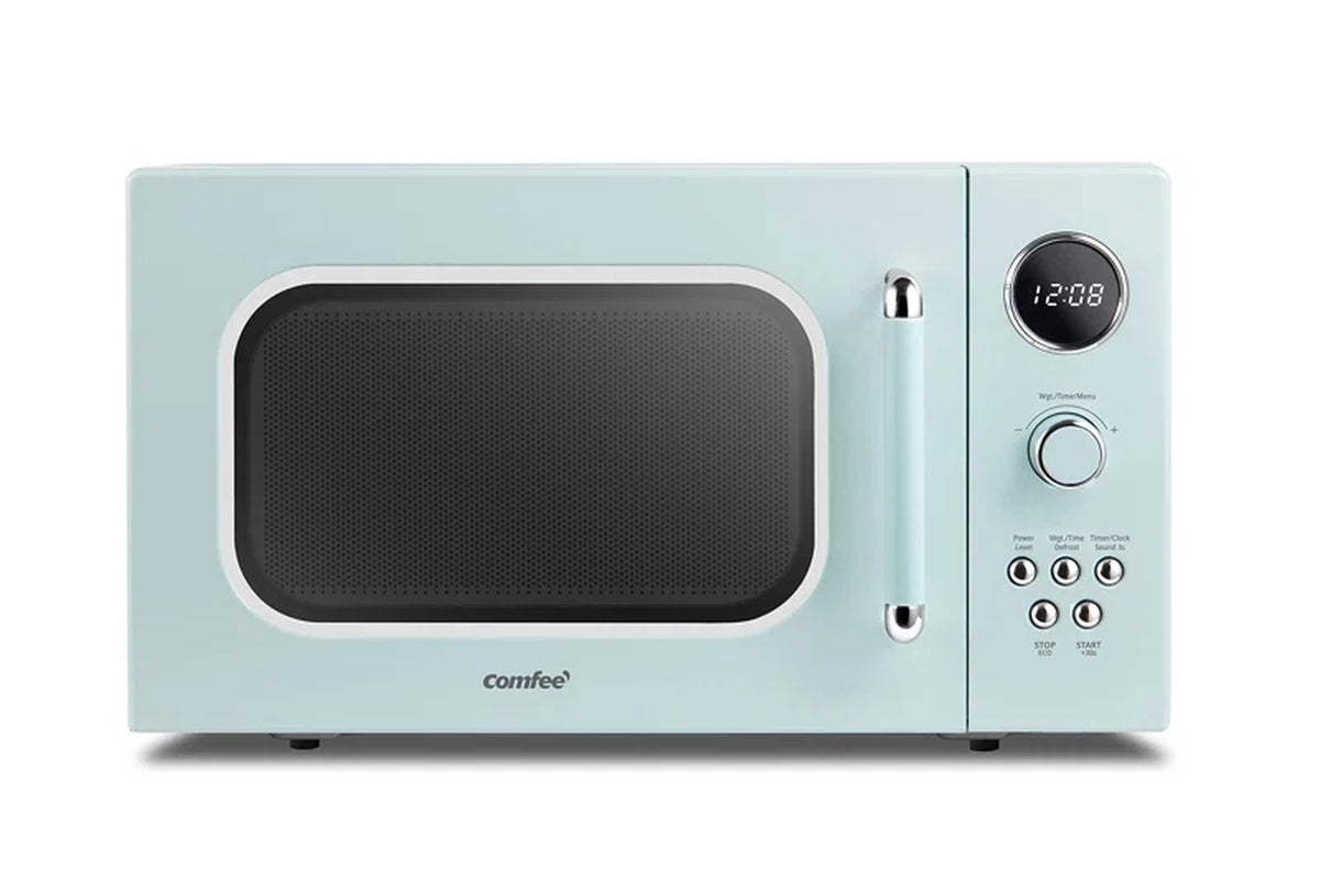 Retro 900W Microwave – 0.9 Cu. Ft. of Compact Cool for Your Countertop