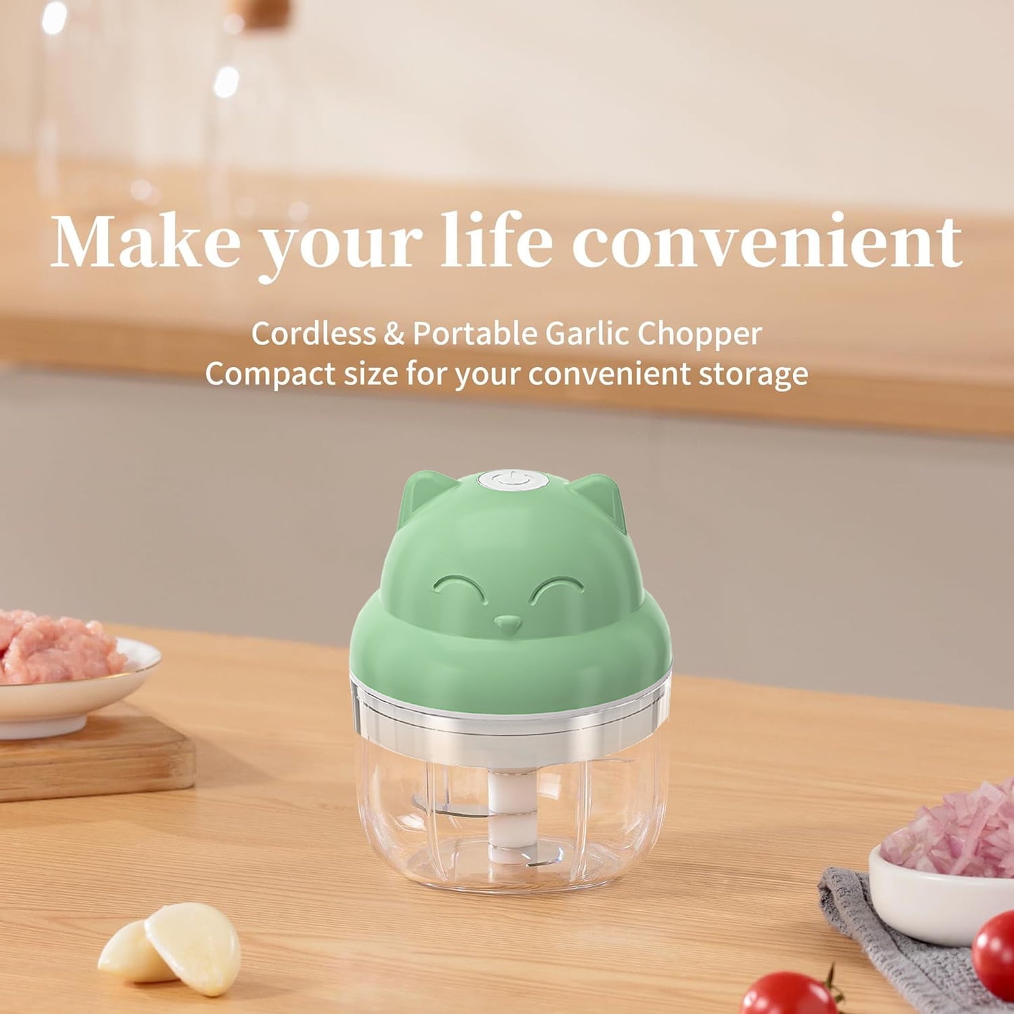 Pocket-Sized Power: 250ML Electric Chopper with Charm