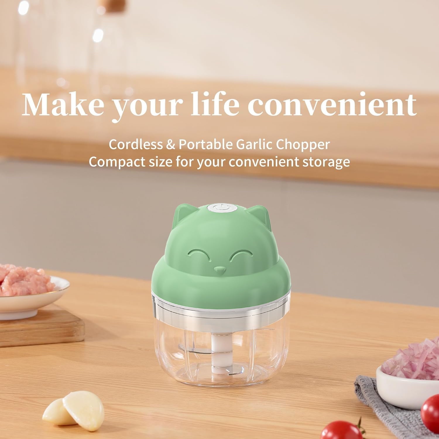 Pocket-Sized Power: 250ML Electric Chopper with Charm