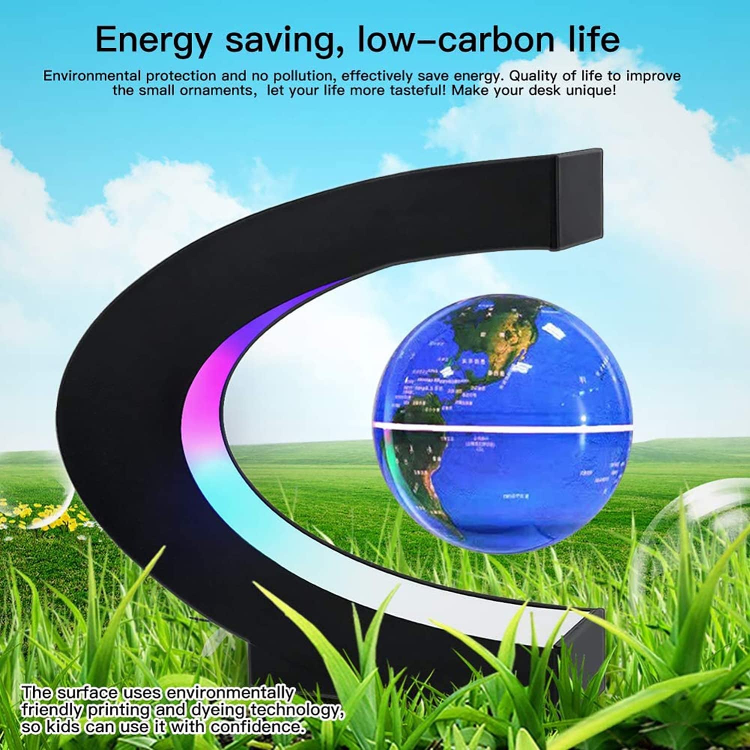 Levitating Globe with LED Light – Cool Tech Gift for All Ages