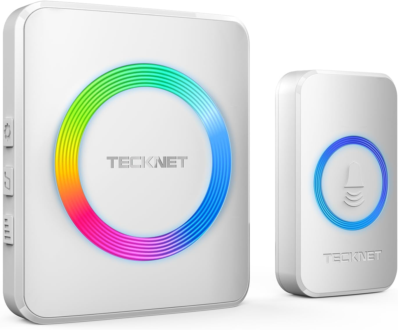 Wireless Doorbell with 2 Receivers – Waterproof, Long Range, RGB Light & Adjustable Volume