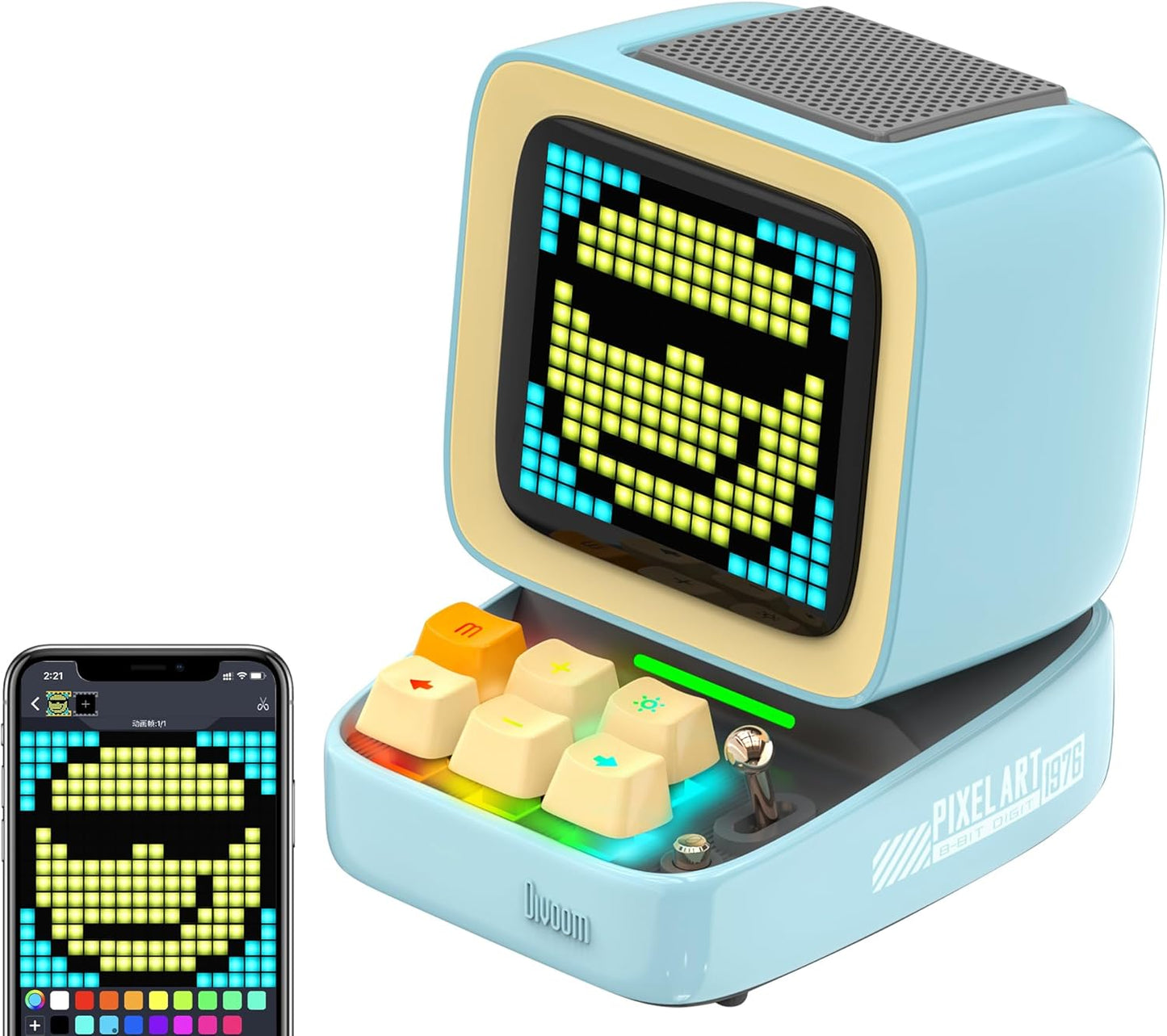 Ditoo Retro Pixel Speaker – LED Game Screen & Bluetooth Beats