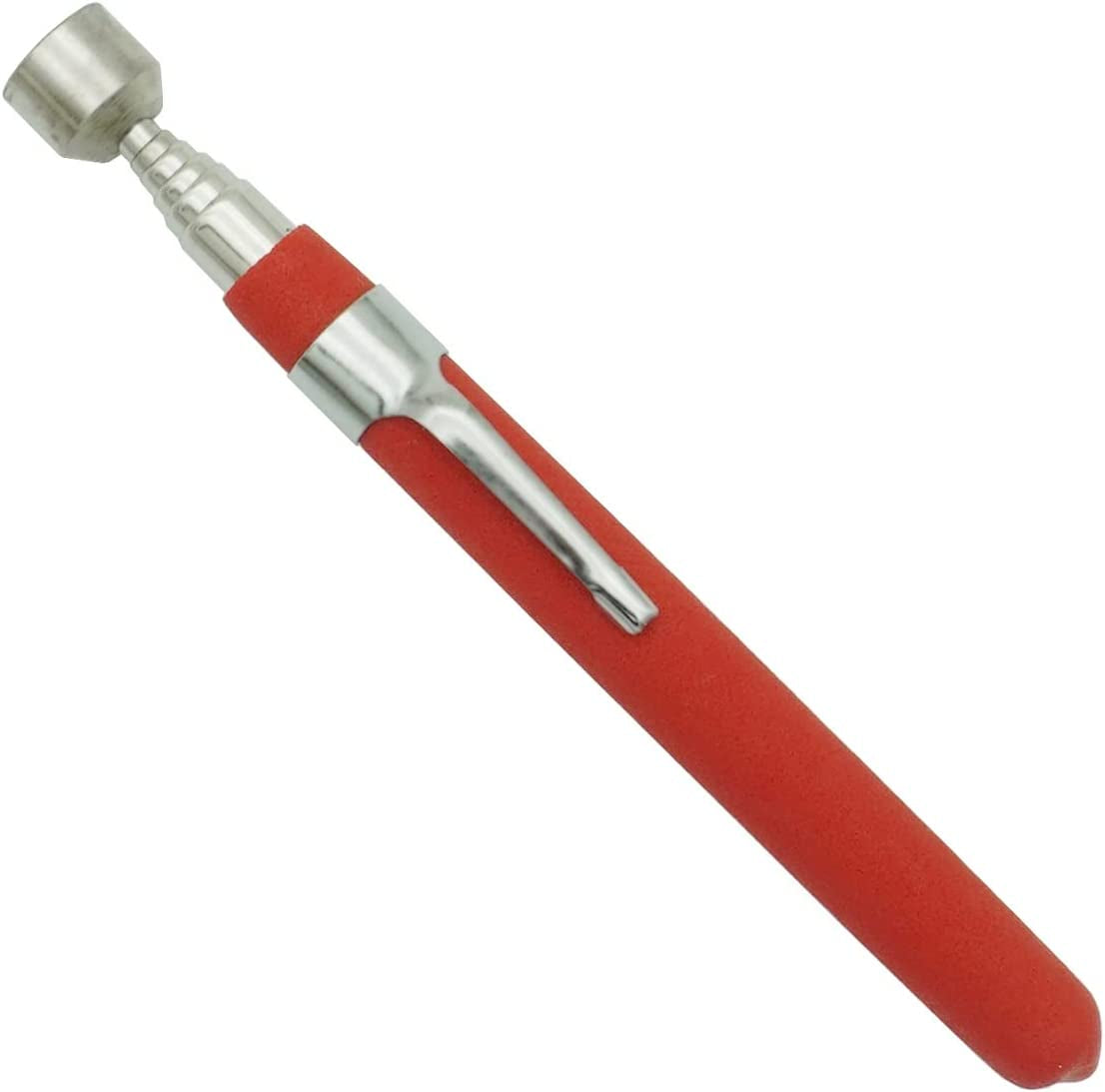 Pocket-Clip Telescopic Magnet Stick – 24" Extendable Magnetic Pickup Tool