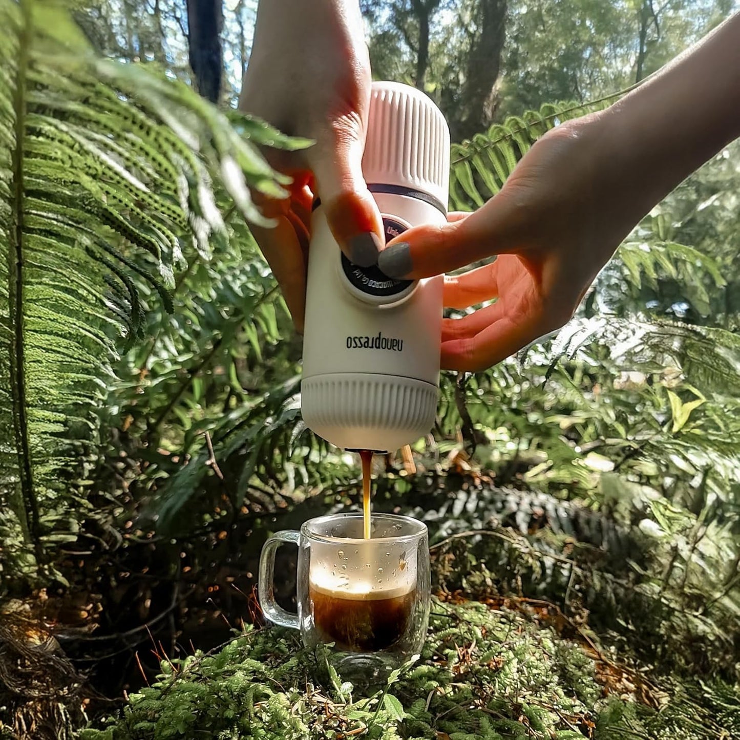 ☕ Nanopresso Portable Espresso Maker – Upgraded Travel Edition with Protective Case, Available in Multiple Colors (Elements Series)