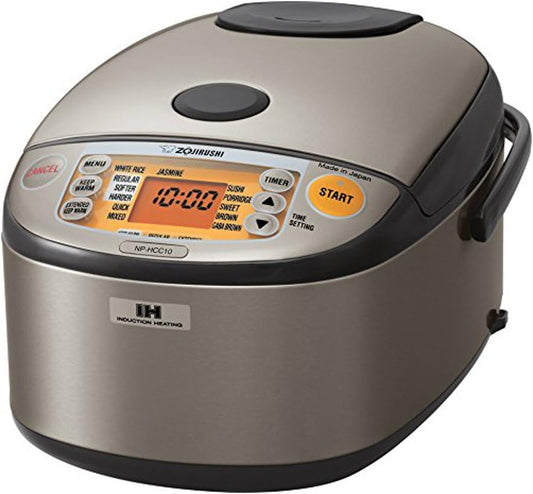 NP-HCC10XH Induction Heating System Rice Cooker and Warmer, Stainless Dark Gray