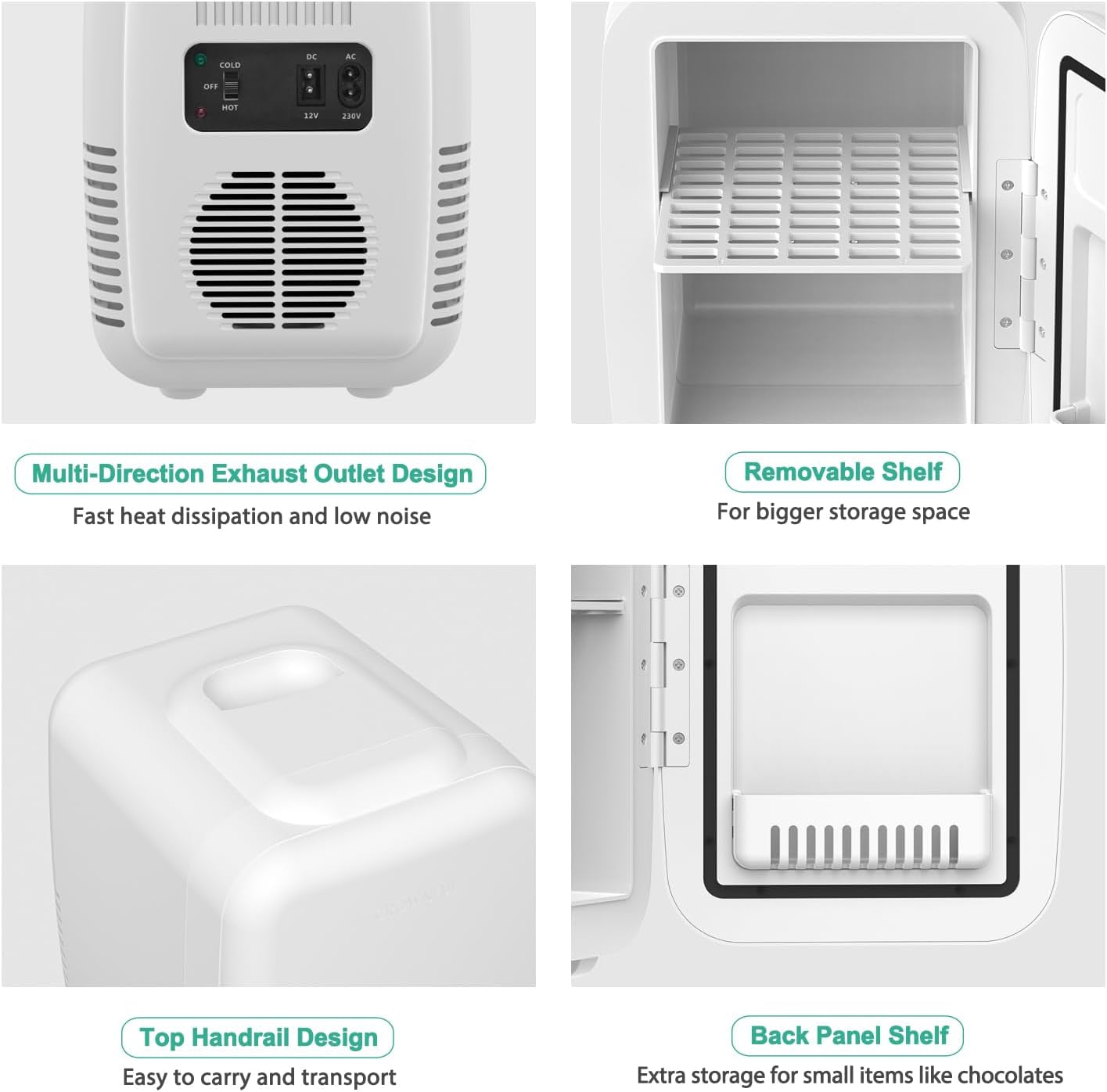 ❄️ Mini Fridge – 4L Portable Cooler & Warmer for Skincare, Snacks & Drinks | Compact Personal Fridge for Home, Office, Car & Travel | Multi-Color Options