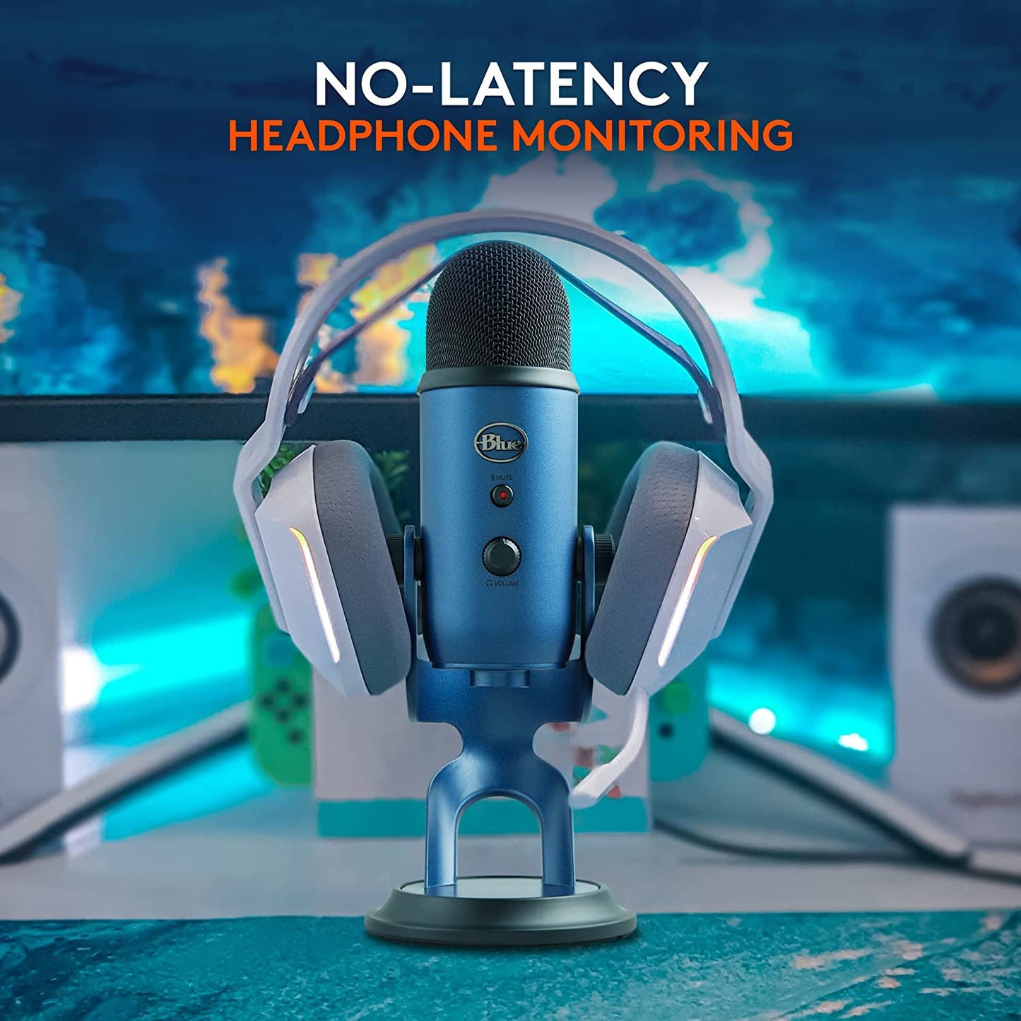 🎙️ Yeti USB Condenser Microphone – Midnight Edition for Streaming, Podcasting, Gaming & Studio Recording with VO!CE FX & 4 Pickup Patterns